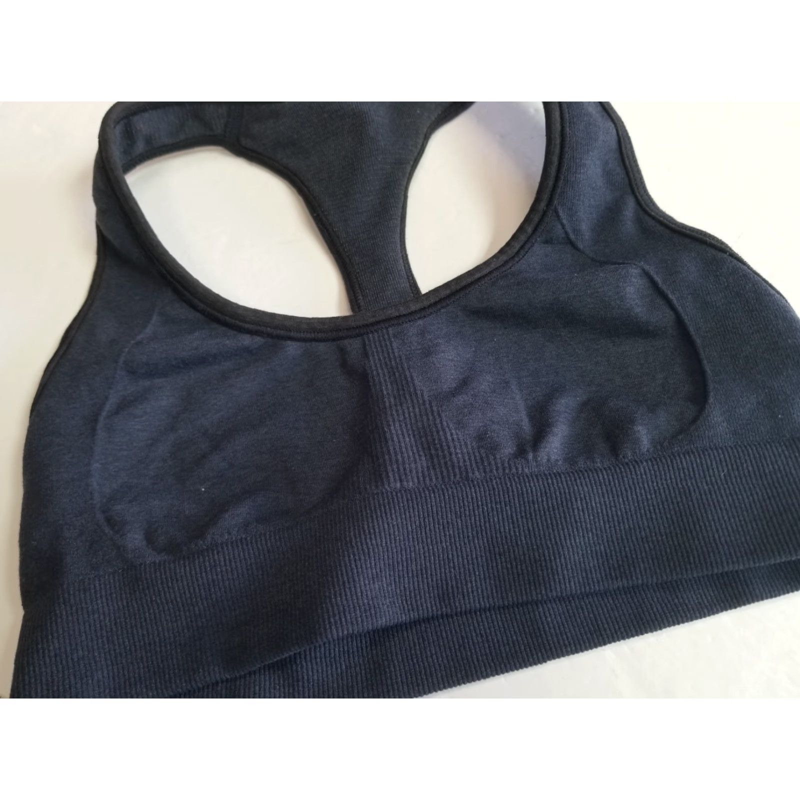 Lululemon Lululemon Sports Bra Womens S Blue Racerback Wireless Pullover See Pics No Padding Full Cup Lightweight Stretch Logo Activewear Athleisure Size ONE SIZE - 7 Thumbnail