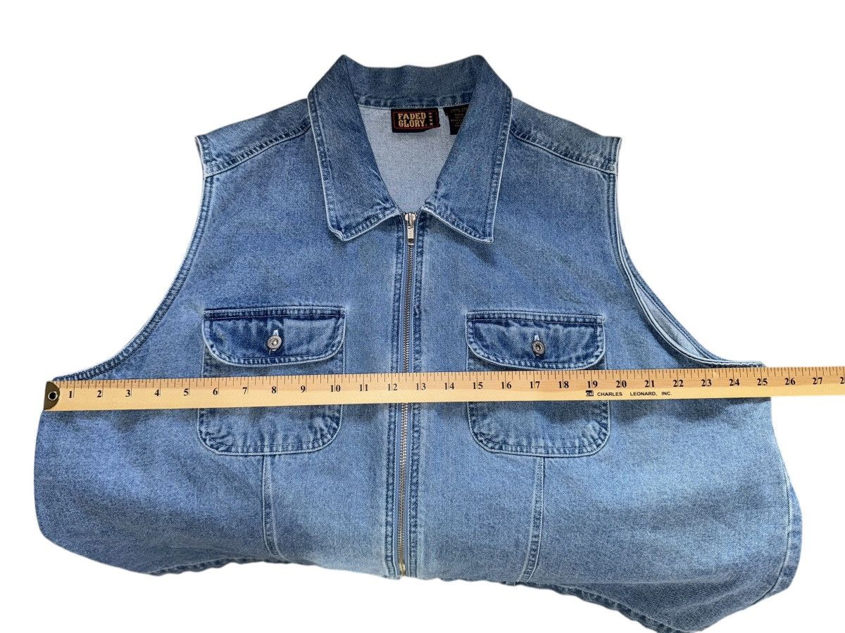 Faded Glory × Vintage VTG 90s Denim full zip vest Denim by Faded Glory size 22 Size XXL / US 16-18 / IT 52-54 - 7 Thumbnail