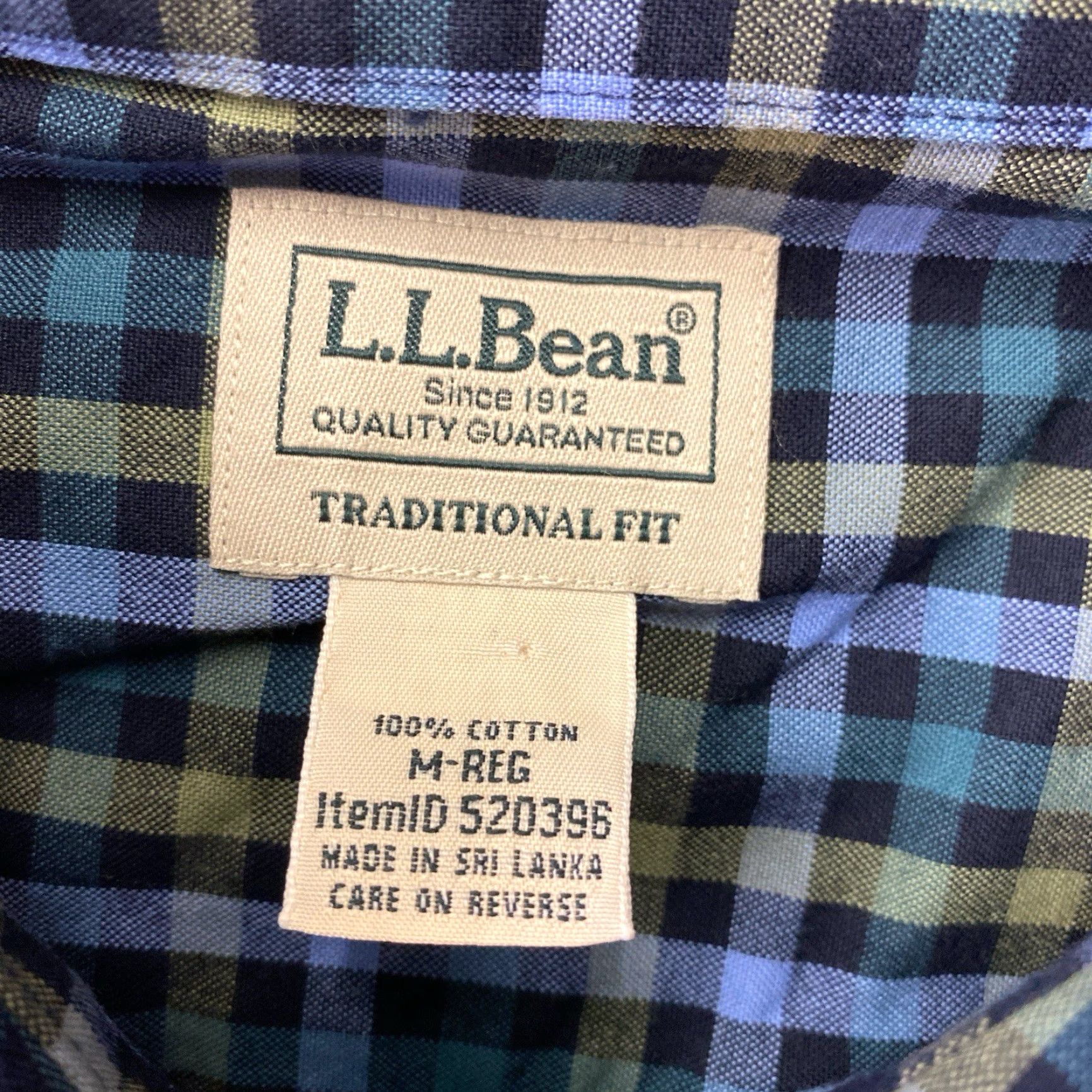 Vintage LL Bean Blue Flannel Shirt Men’s Medium Plaid Button-Up Wool Cotton Pocket Breathable Long Sleeve Size US M / EU 48-50 / 2 - 3 Thumbnail