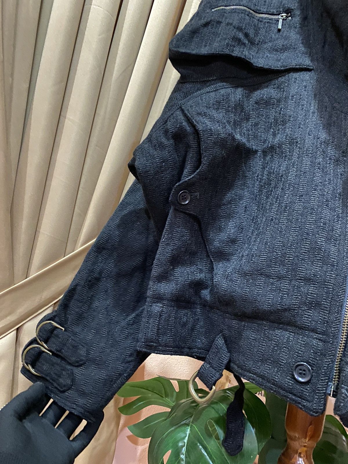 Japanese Brand Black Avant-Garde High-Collar Utility Jacket with Buckle Size US L / EU 52-54 / 3 - 6 Thumbnail