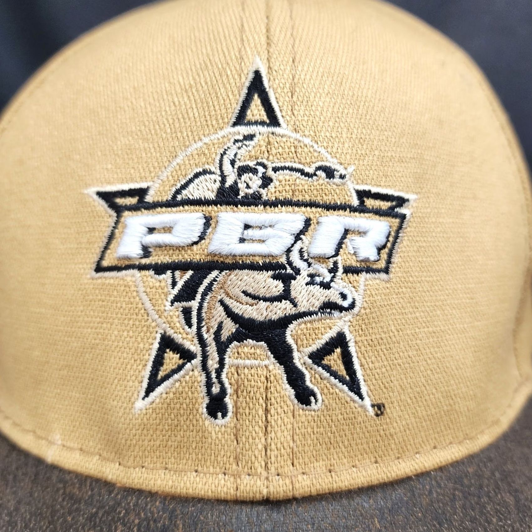 Vintage PBR Hat Cap Tan Brown Strapback Rodeo Western Buckle Up Baseball Cap Mens One Size Tan Buckle Up Size ONE SIZE - 2 Thumbnail
