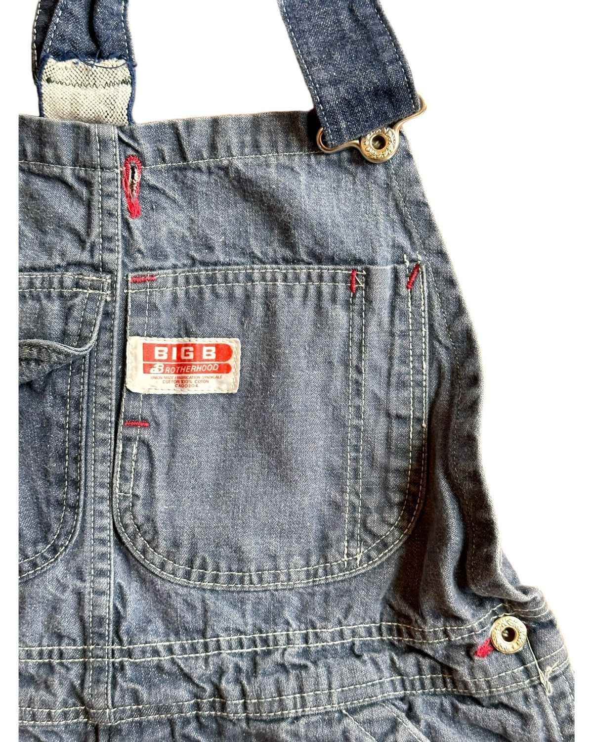 Vintage 1970s Big B Brotherhood Overalls Size US 30 / EU 46 - 4 Thumbnail