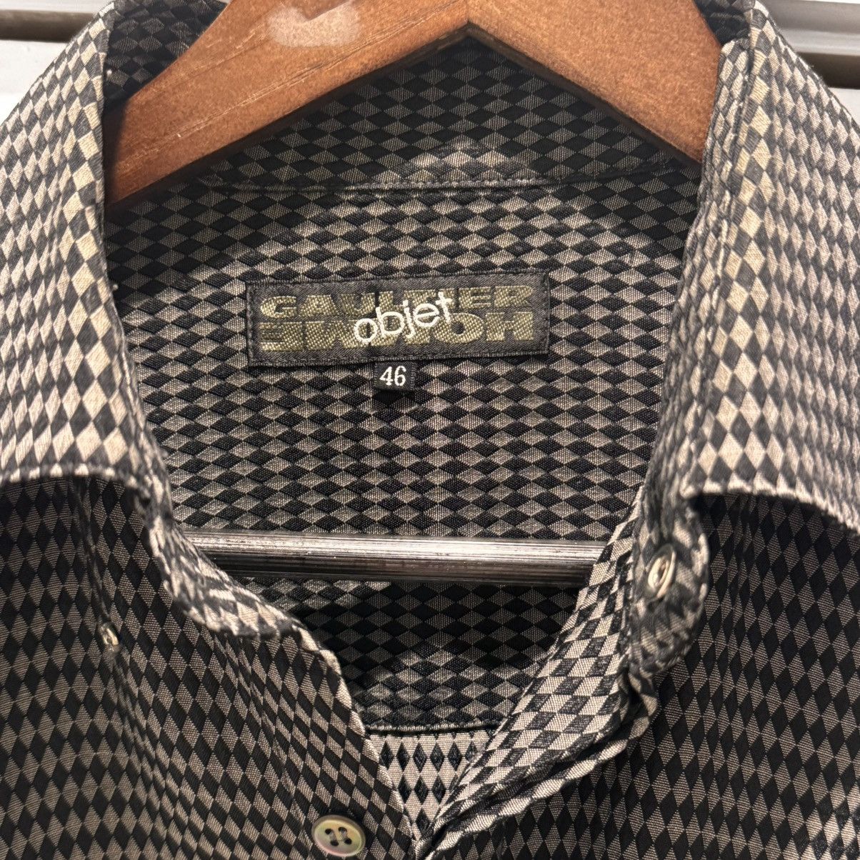 Jean Paul Gaultier Grey Black Check Gaultier Homme Button Up Size US S / EU 44-46 / 1 - 3 Thumbnail