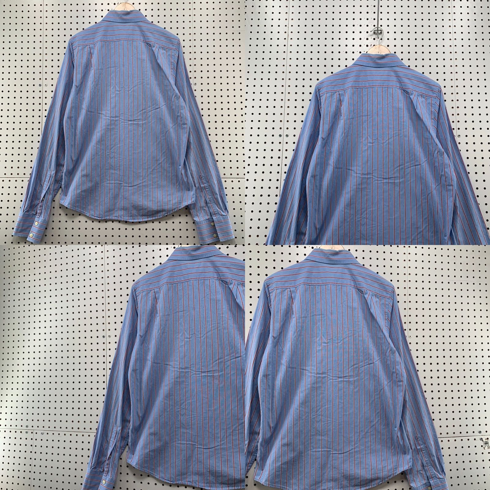 Abercrombie & Fitch Abercrombie & Fitch Button Shirt Mens Large Muscle Fit Blue Striped 22.5x30 Size US L / EU 52-54 / 3 - 10 Thumbnail