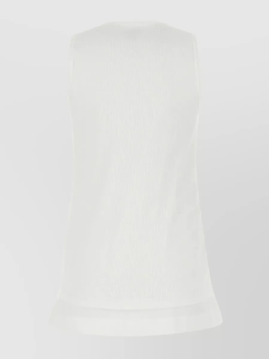 Bottega Veneta o1y0725 Tank Top in White Size S / US 4 / IT 40 - 2 Thumbnail