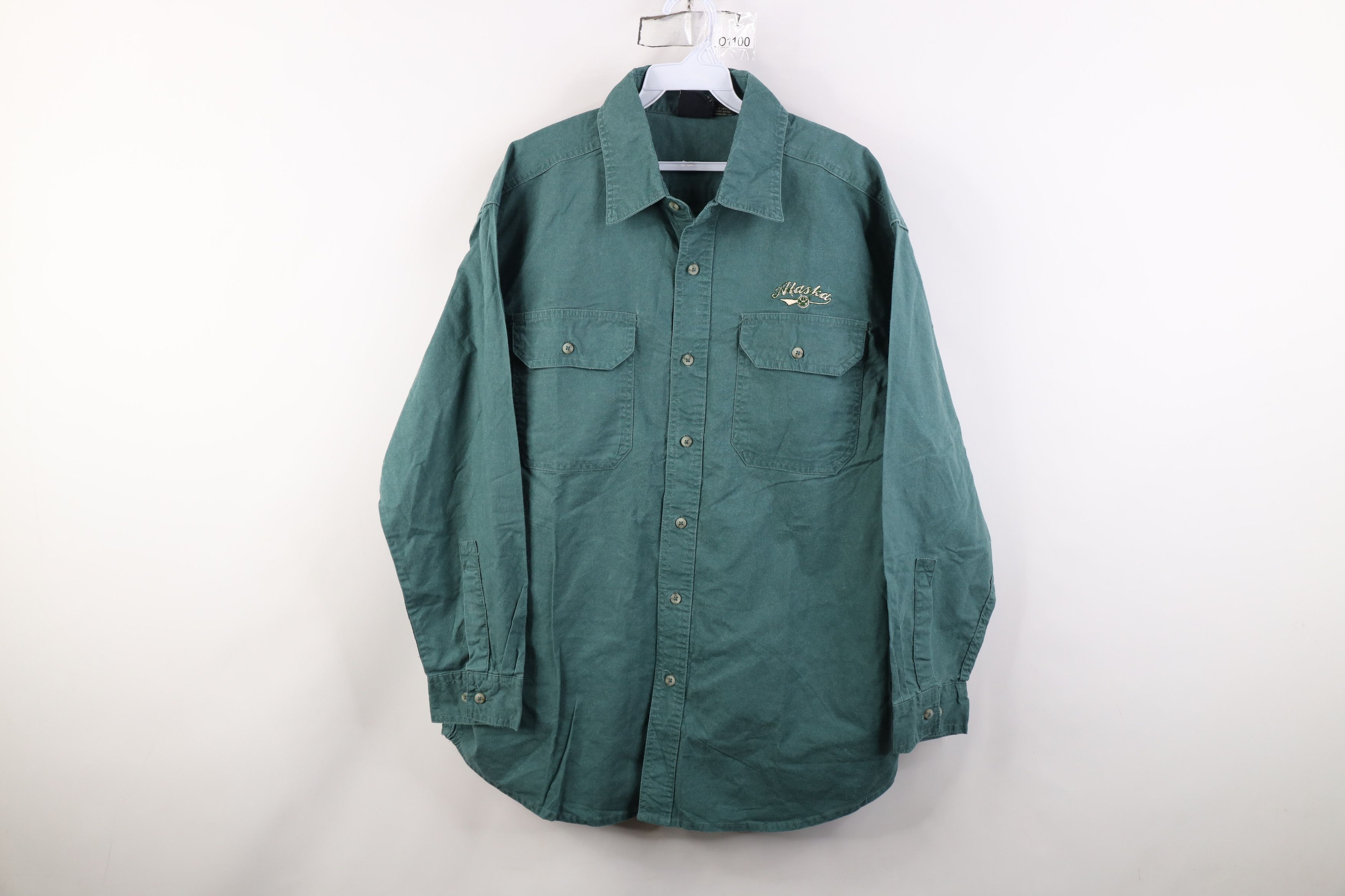 Vintage Vintage 90s Streetwear Alaska Canvas Collared Button Shirt Size US S / EU 44-46 / 1 - 1 Thumbnail