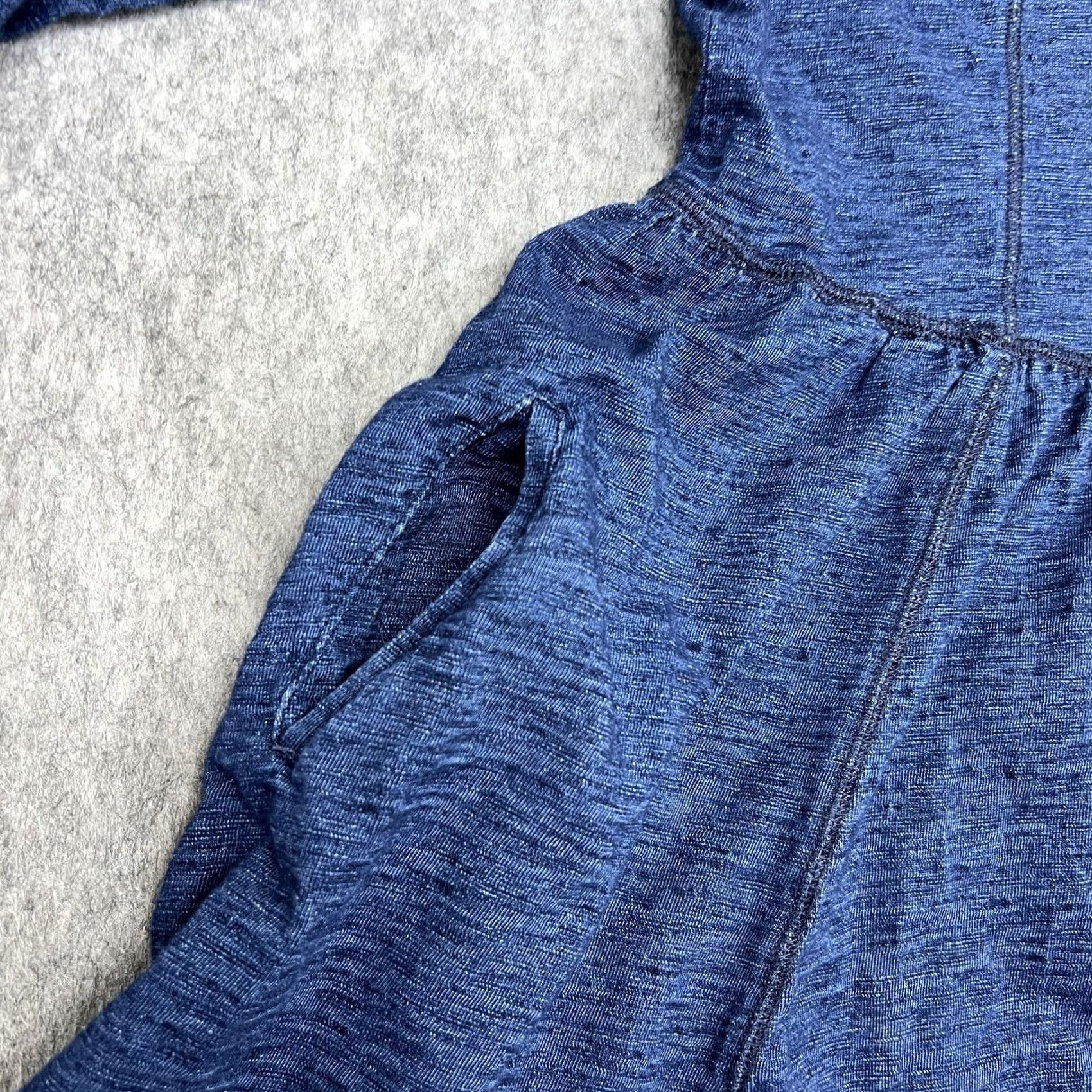 Free People VINTAGE Free People Dress Womens XS Blue Denim Long Sleeve Snap Down Western Cottagecore Size XS / US 0-2 / IT 36-38 - 7 Thumbnail