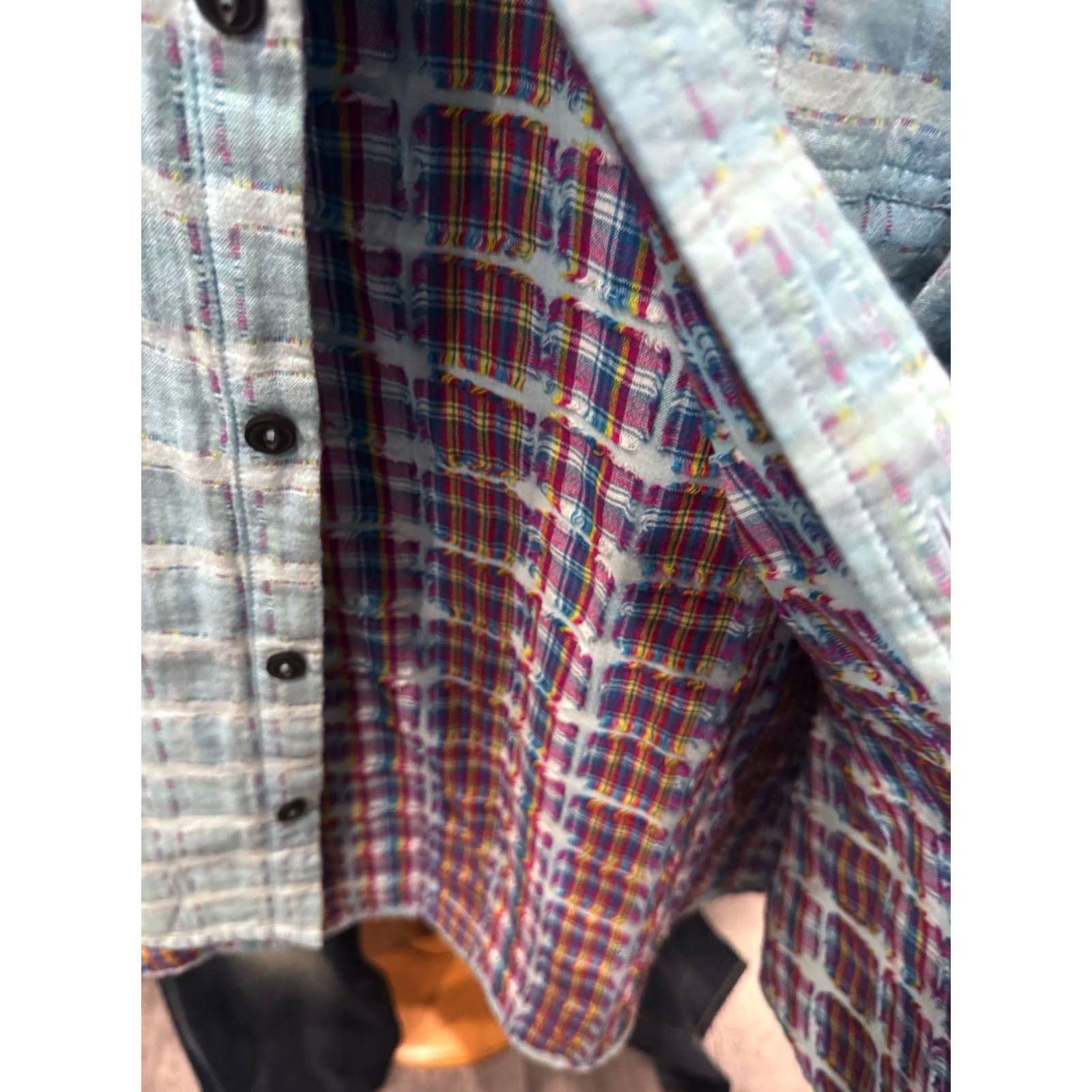 Carbon2Cobalt XLT Carbon 2 Cobalt Long Sleeve Shirt Plaid Multicolor Mens Shirt 18 x 36/37 Size US XL / EU 56 / 4 - 7 Thumbnail