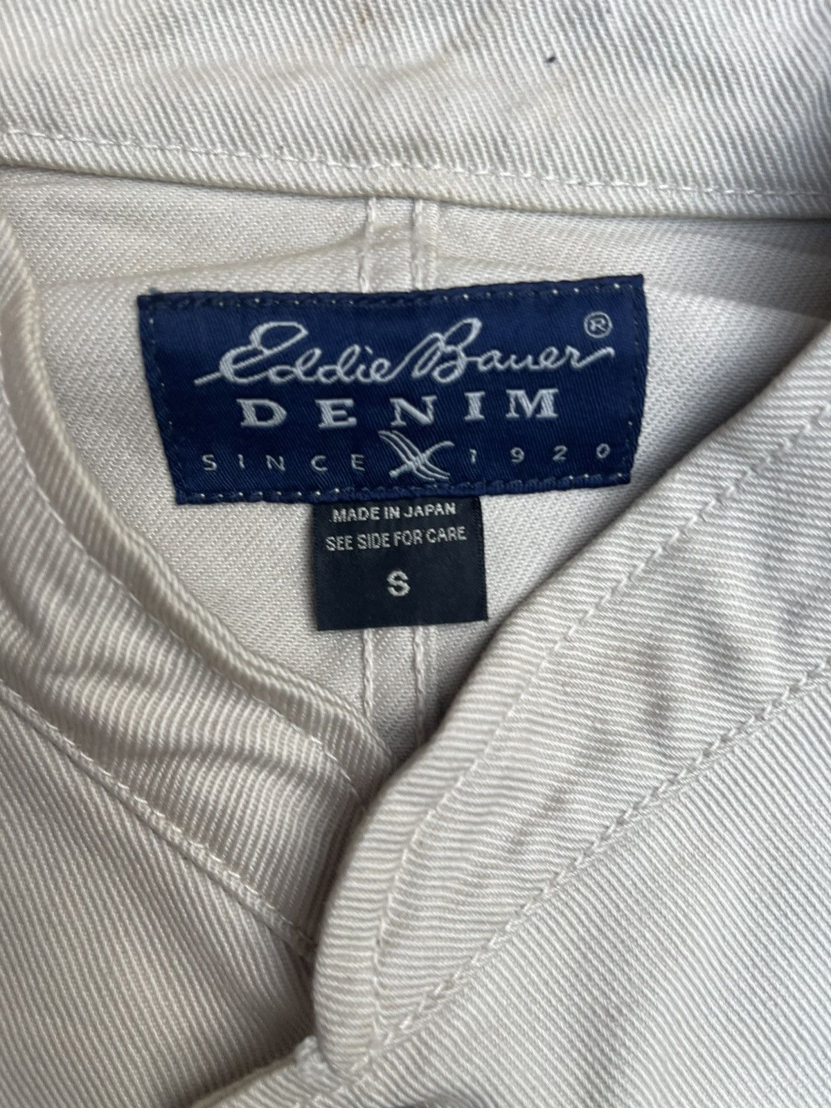 Eddie Bauer Eddie Bauer Denim Jacket Made in Japan Mandarin Collar Size US S / EU 44-46 / 1 - 3 Thumbnail