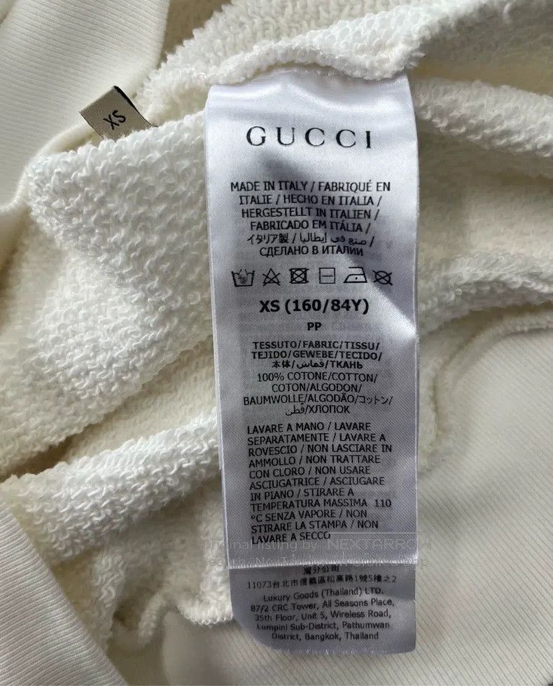 Gucci Gucci White seersaw animal belt letter logo hooded sweatsh Size XS / US 0-2 / IT 36-38 - 4 Thumbnail