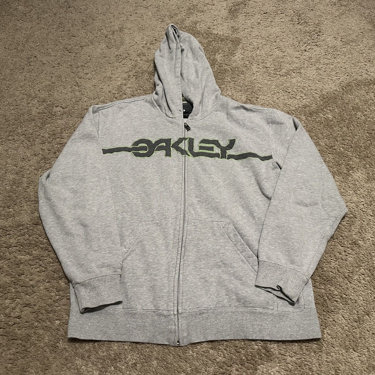 Oakley Vintage Oakley Full Zip Hoodie Gorpcore Y2K Size US L / EU 52-54 / 3 - 1 Thumbnail