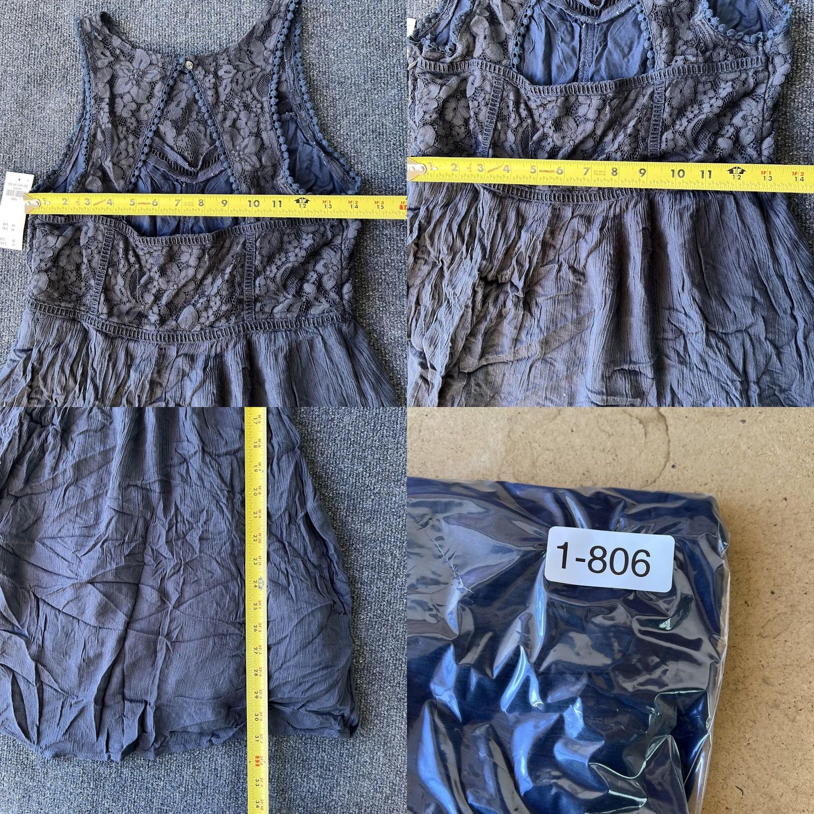 Abercrombie & Fitch Abercrombie & Fitch Dress Womens Small Navy Lace A-Line Sleeveless NWT Keyhole Size S / US 4 / IT 40 - 8 Thumbnail