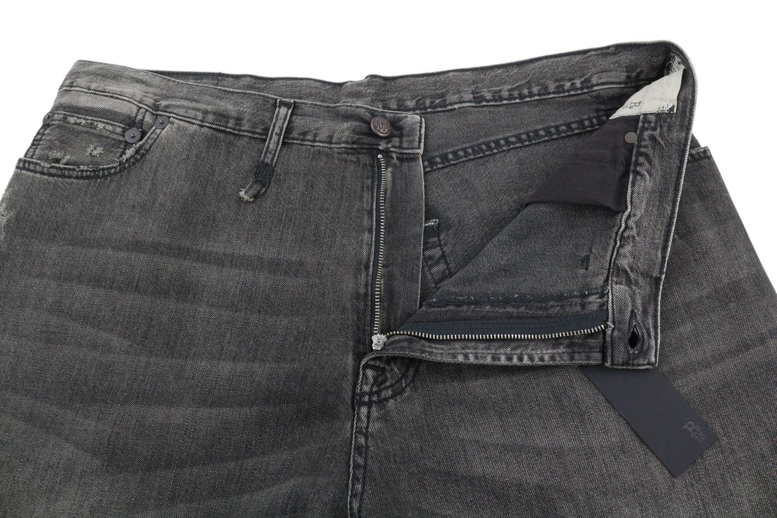 R13 DAMON PLEATED 28 Ellery Black Faded Washed Wide Leg 85803 Size 28" / US 6 / IT 42 - 4 Thumbnail