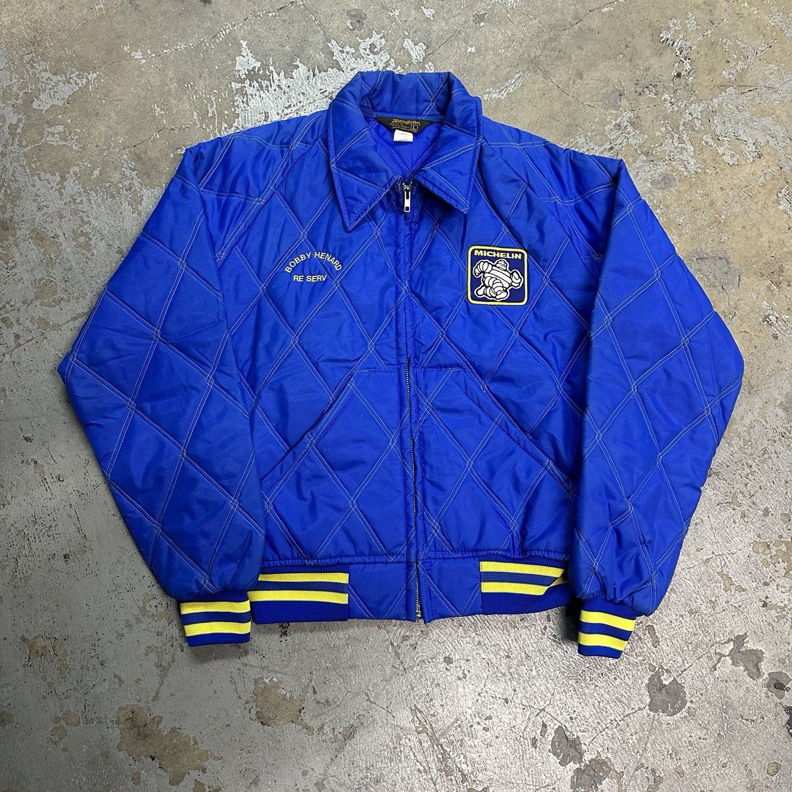 Swingster × Vintage Vintage 80s Swingster Michelin Man Quilted Puffer Jacket Size US L / EU 52-54 / 3 - 1 Thumbnail