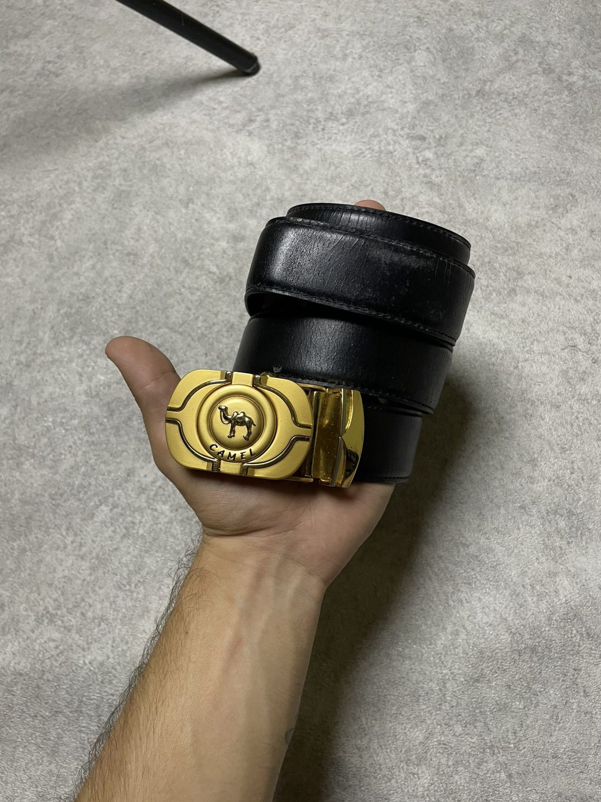 If Six Was Nine Skull IfSixWasNine Camel Time🕰️ Leather BeltArchive Piece Size ONE SIZE - 1 Thumbnail