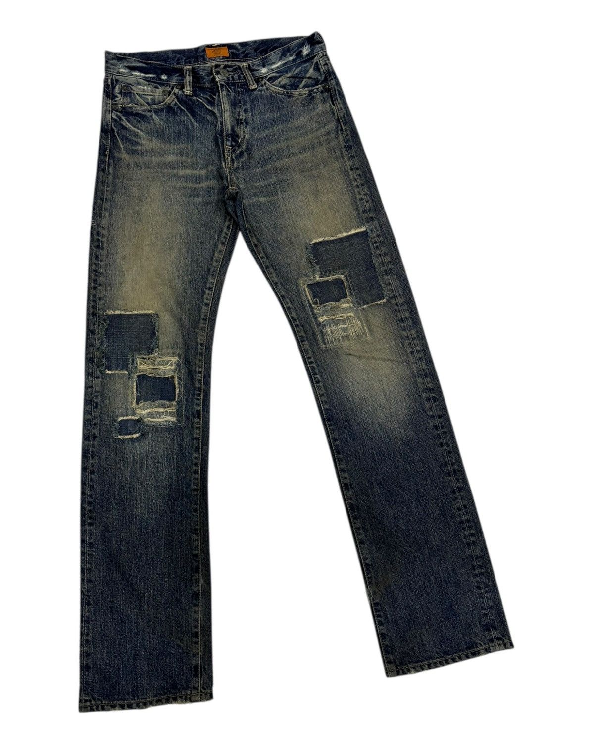 Japanese Brand × Number (N)ine Vintage Boro Patchwork Jeans OMNIGOD Denim Kapital Design Size US 30 / EU 46 - 7 Thumbnail