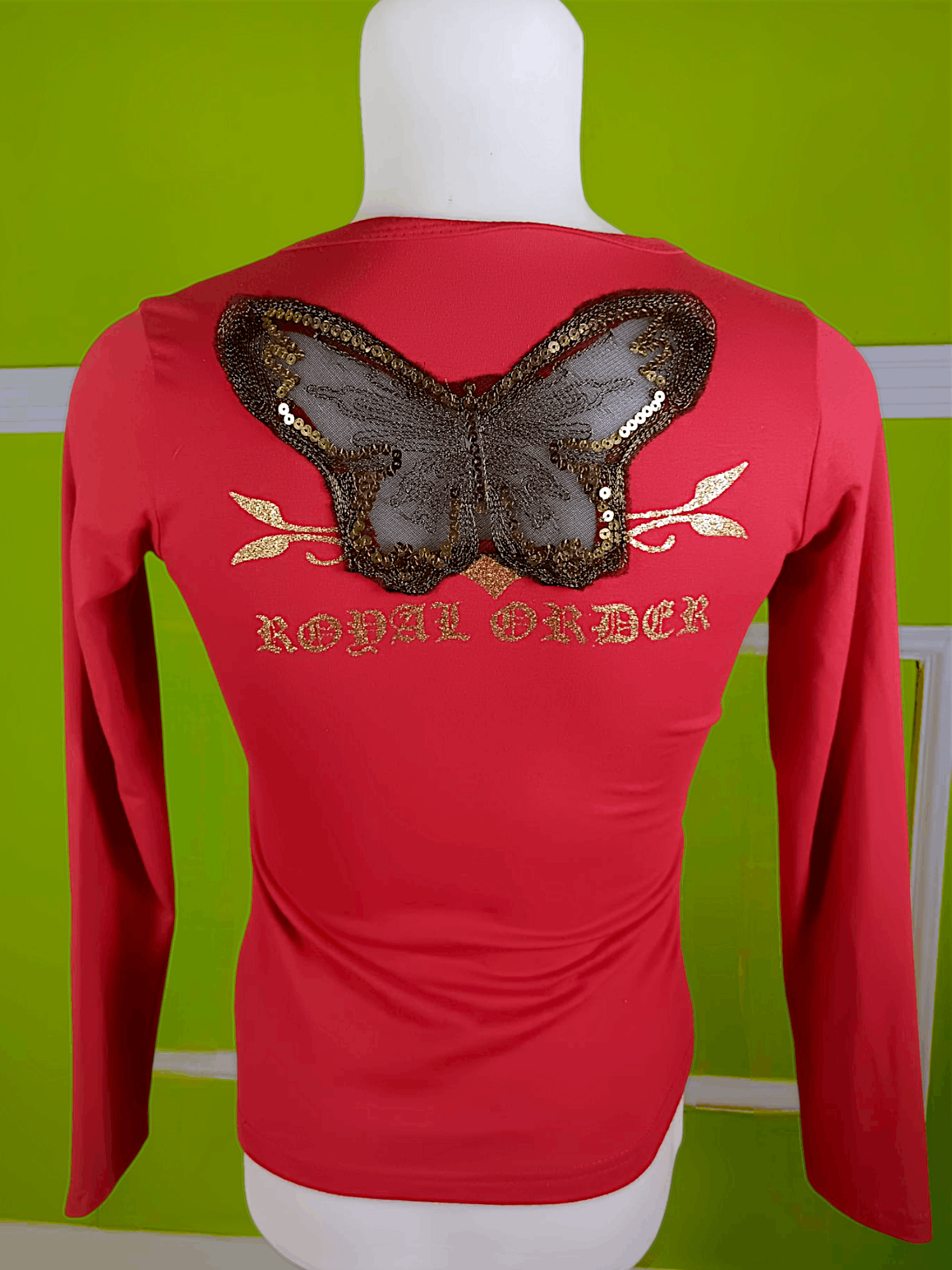 Japanese Brand EINSTEN Rhinestone Butterfly Embroidery *NO TAGS** Size US M / EU 48-50 / 2 - 17 Thumbnail