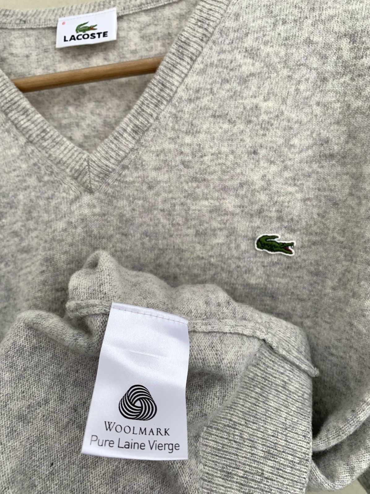 Lacoste Lacoste Vintage Wool Sweater Mens Jumper Size L Size US L / EU 52-54 / 3 - 6 Thumbnail