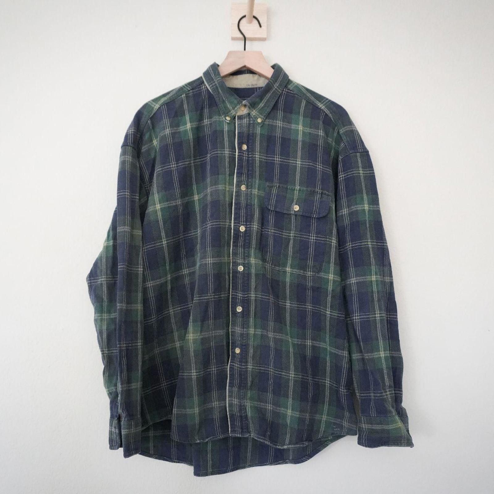 Other Points West Button Down Shirt Men's XL Green/Blue Cotton Size US XL / EU 56 / 4 - 1 Thumbnail