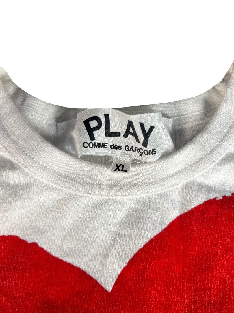 Comme des Garcons Comme des Garçons PLAY Heart Tee – White (XL/Small XL) Size US XL / EU 56 / 4 - 2 Thumbnail