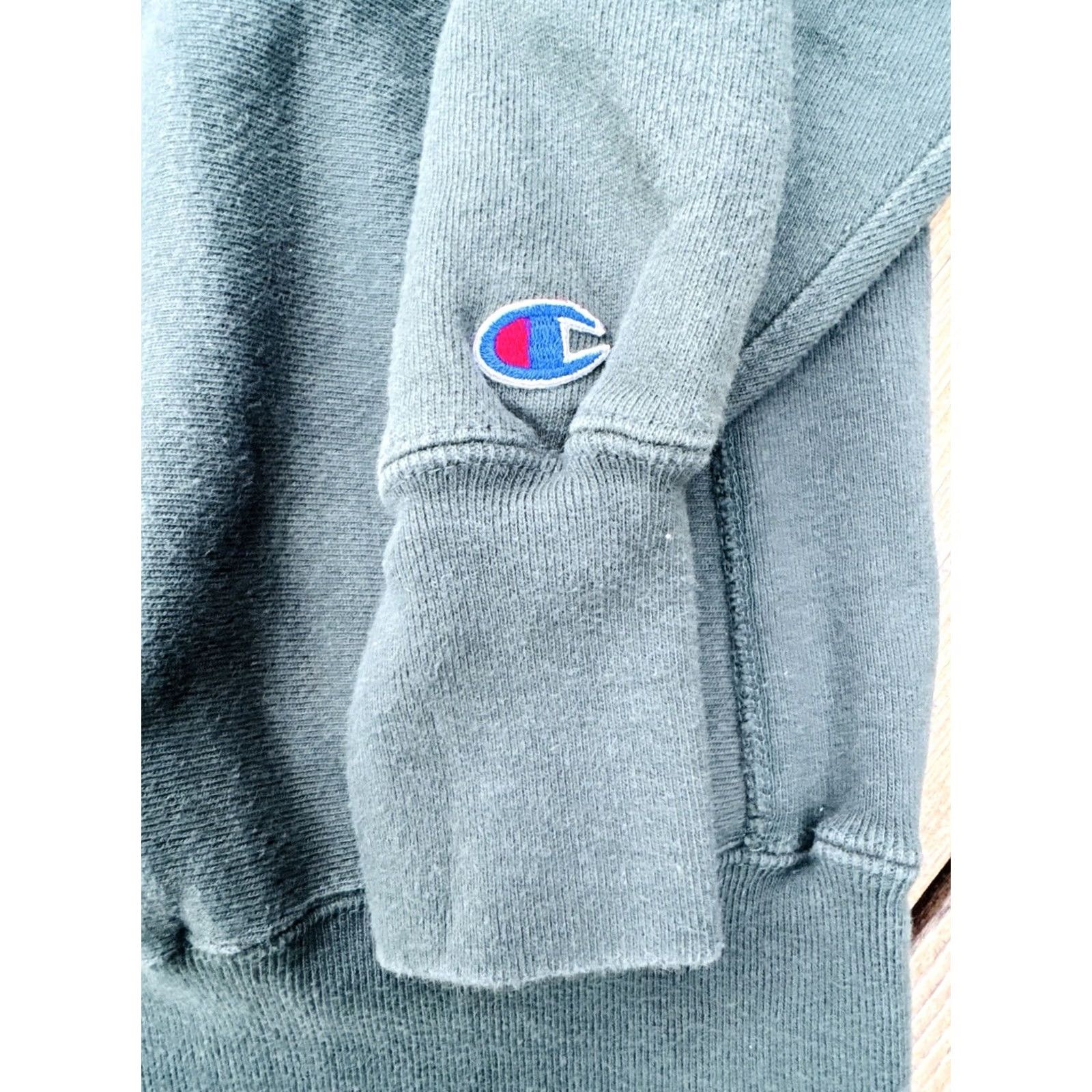 Champion VINTAGE Champion Reverse Weave Sweatshirt L USA Green Small Logo 90s Blank Size US L / EU 52-54 / 3 - 5 Thumbnail