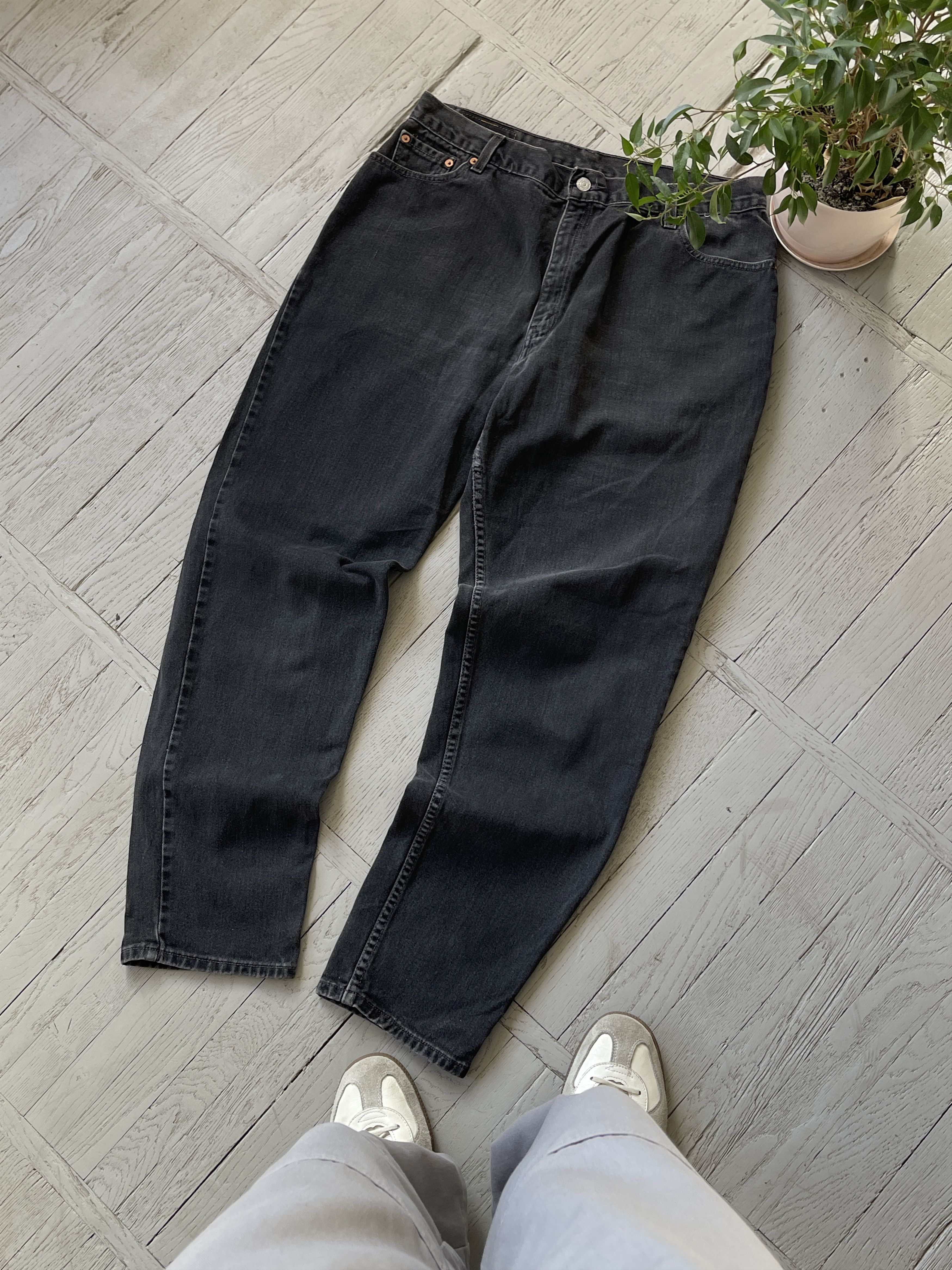 Levi's × Vintage Vintage 90s Levi's 550 Ash Gray Denim Jeans Size US 34 / EU 50 - 2 Thumbnail