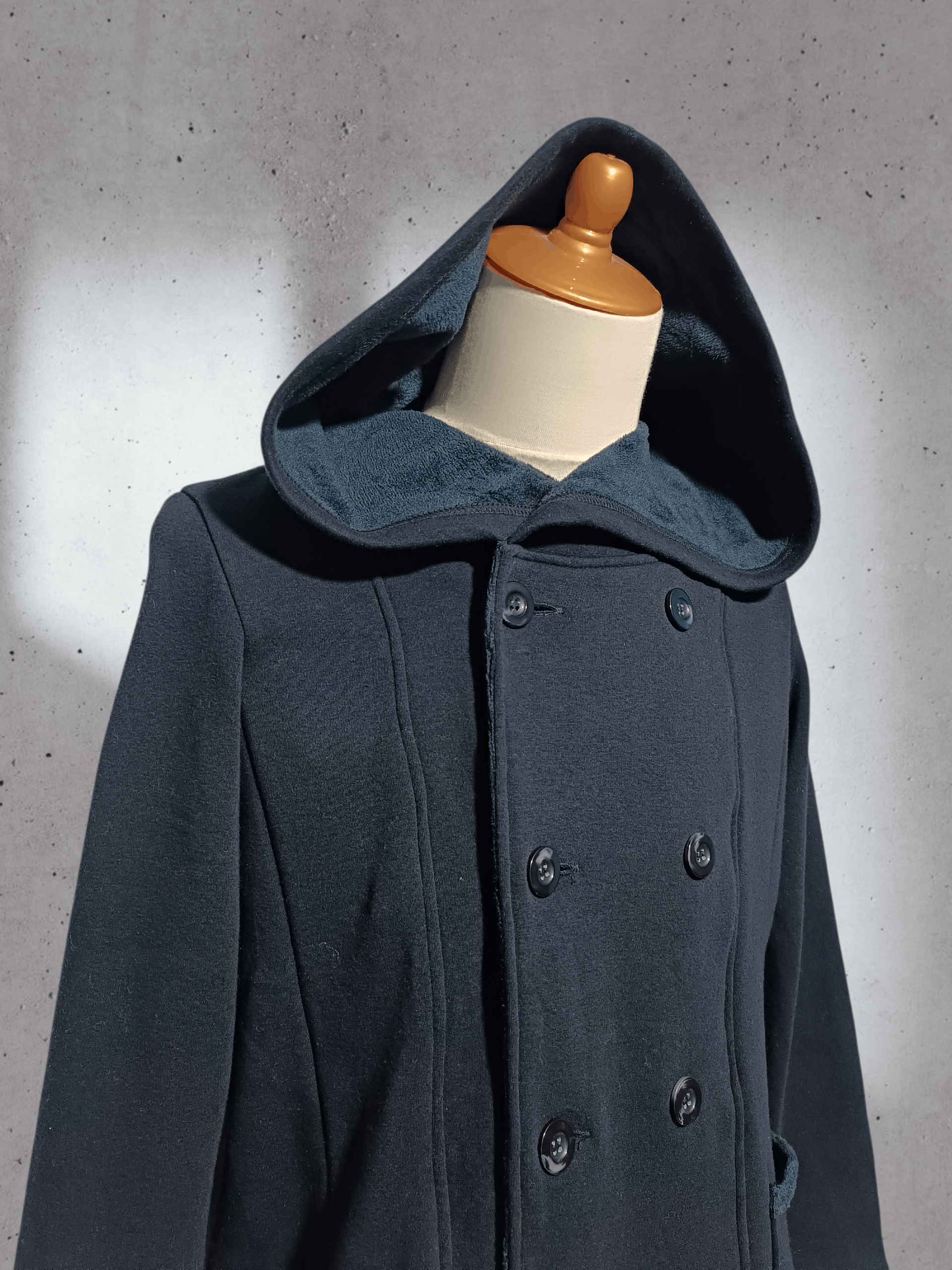 Japanese Brand Japanese Double Breasted Pea Coat Hoodie Size US M / EU 48-50 / 2 - 5 Thumbnail