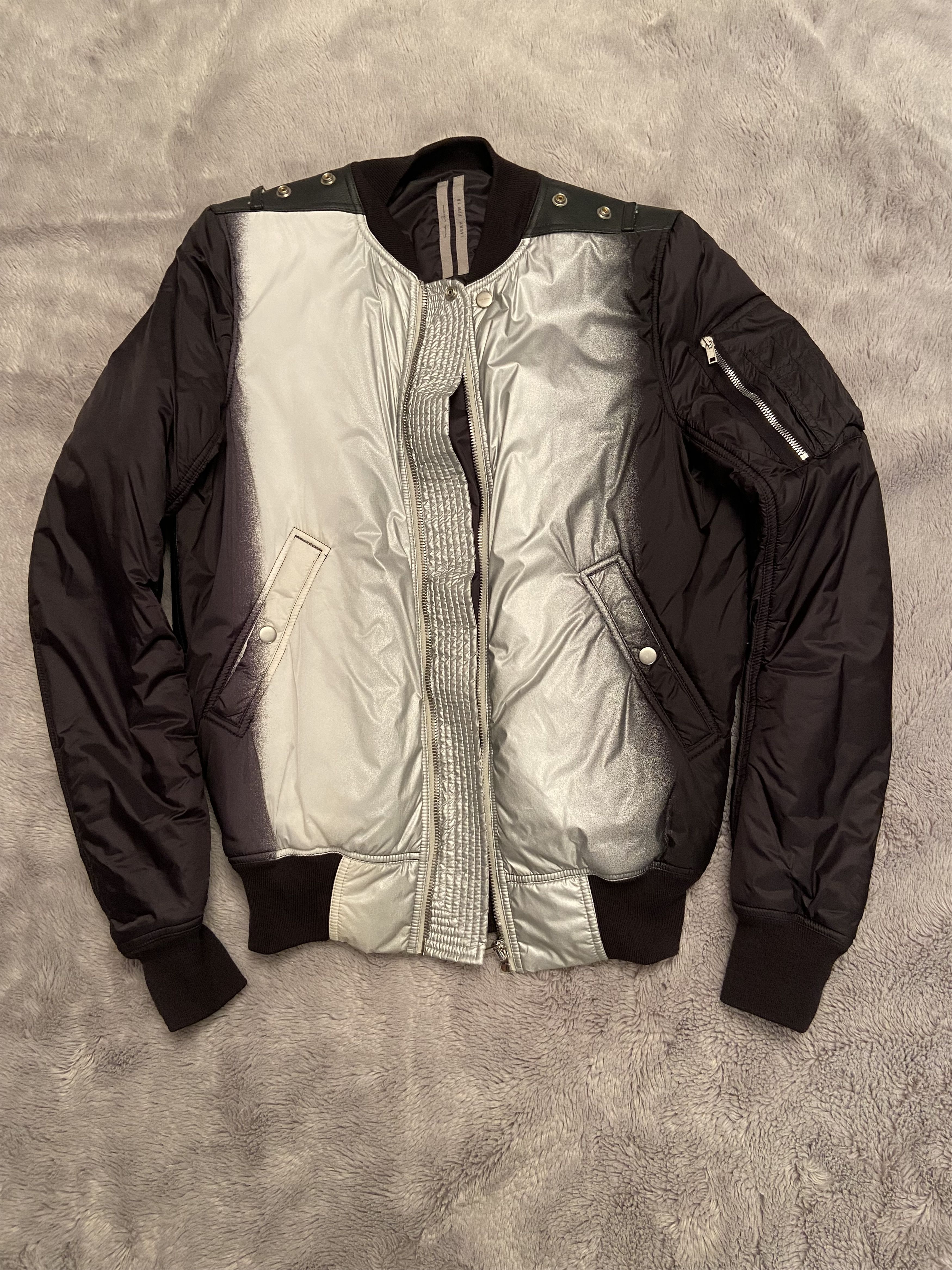 Rick Owens New 'LARRY' Degrade Bomber Jacket Size US M / EU 48-50 / 2 - 2 Thumbnail