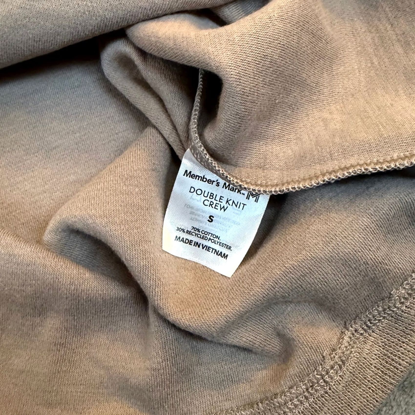 Vintage Members Mark Long Sleeve Shirt Men Small Beige Relaxed Fit Crew Neck Waffle-Knit Knitwear Pullover Casual Top All Seasons Mens Size US S / EU 44-46 / 1 - 5 Thumbnail