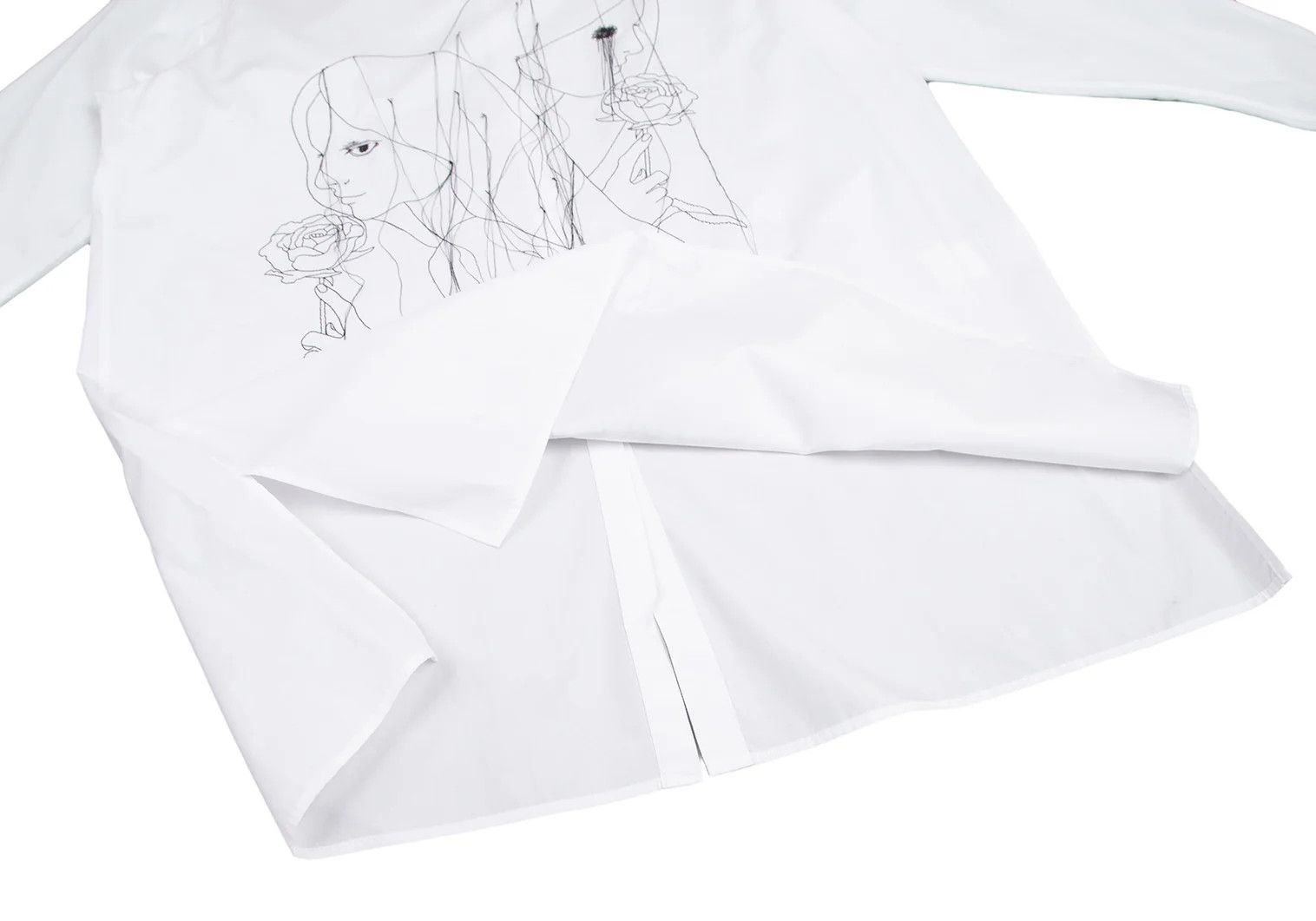 Yohji Yamamoto Yohji Yamamoto Double-Faced Embroidered Shirt White Size US S / EU 44-46 / 1 - 13 Thumbnail