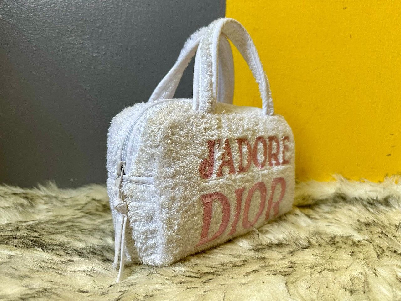 Christian Dior Monsieur × Dior Authentic Christian Dior J’adore Dior Terry Cloth Bag Size ONE SIZE - 3 Thumbnail