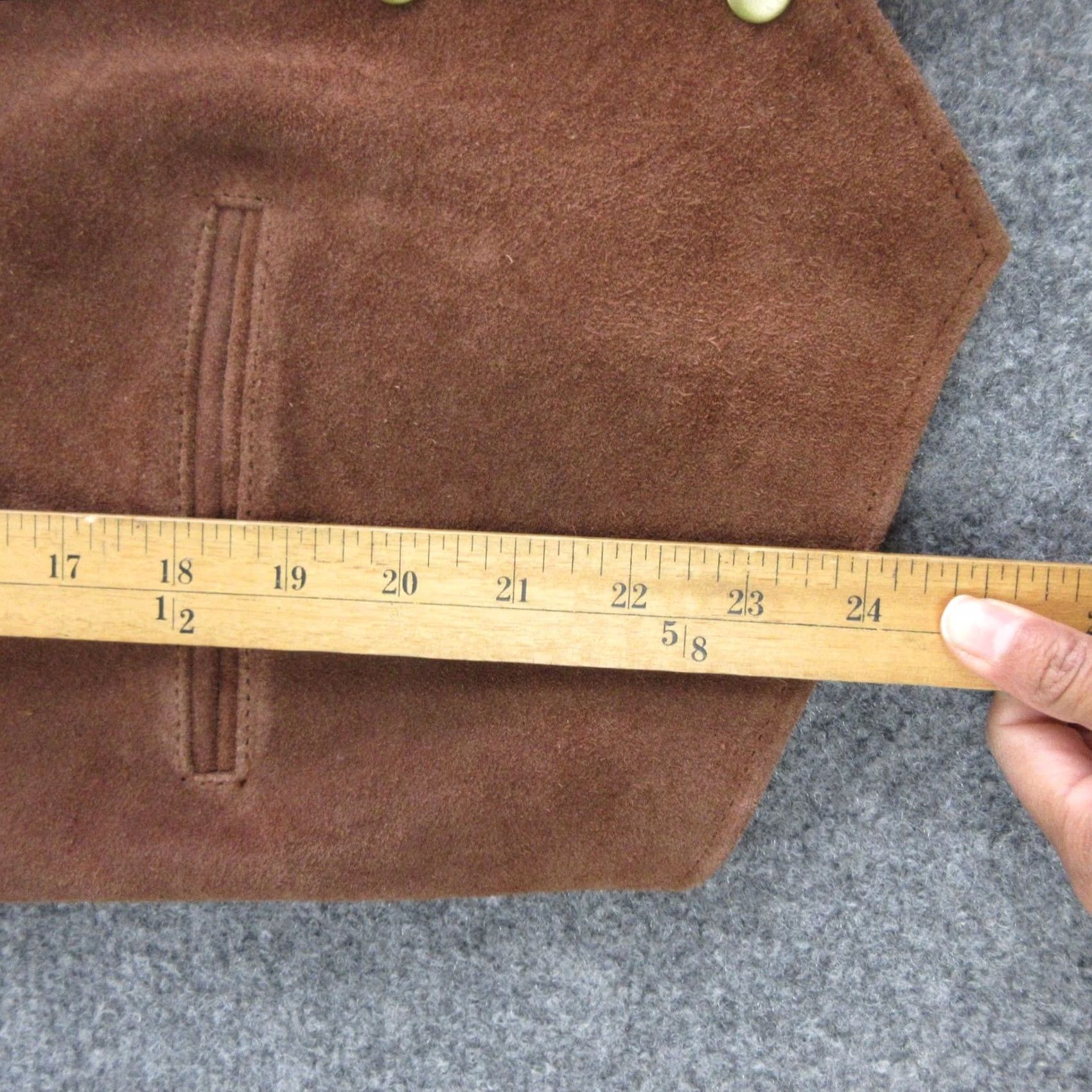 Vintage Understated Leather Womens Vest Suede Western Snap Front Studded Yoke Brown S Small Size S / US 4 / IT 40 - 7 Thumbnail