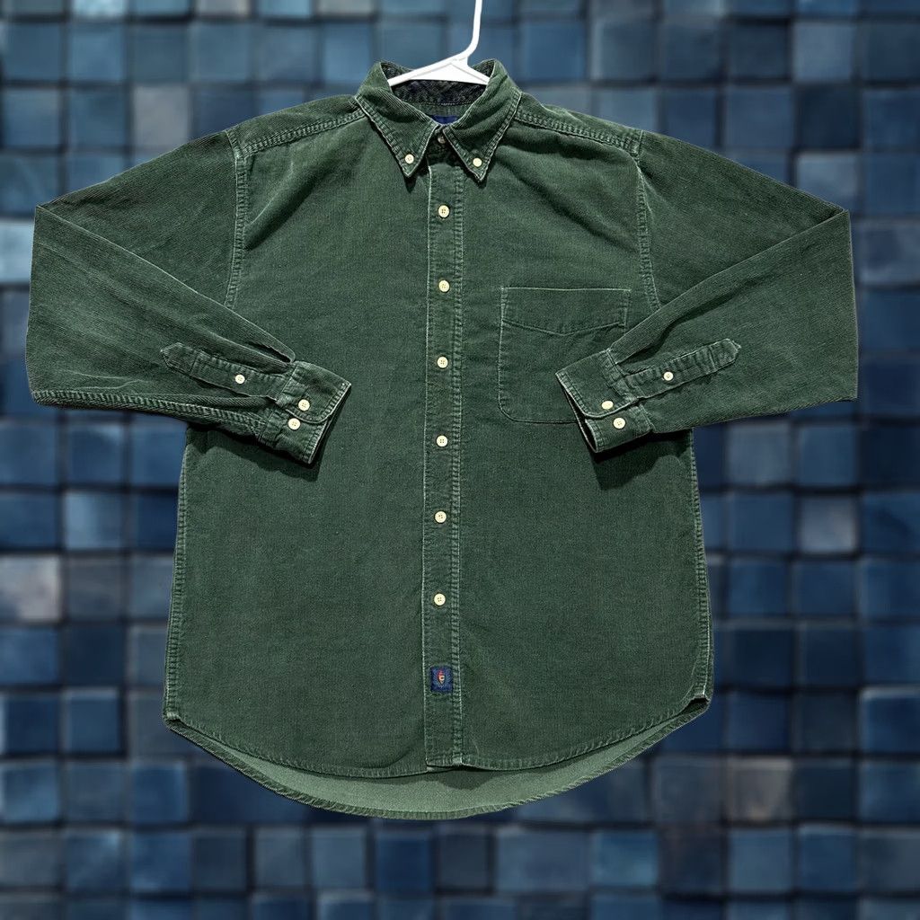 Catalina VINTAGE Catalina Button Down Shirt Mens Small Green Corduroy Long Sleeve Casual Workwear Size US L / EU 52-54 / 3 - 1 Thumbnail