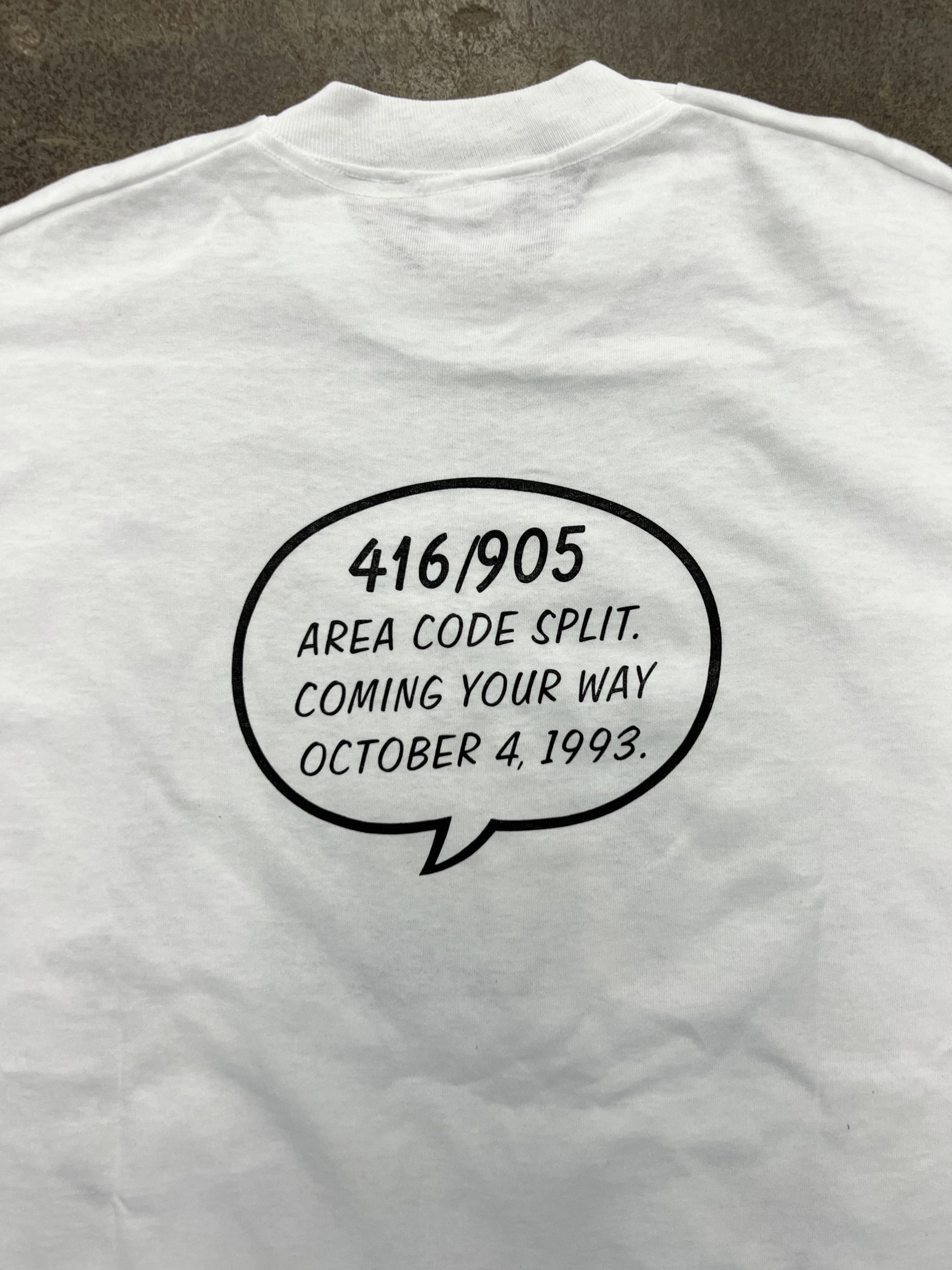 Vintage VTG 1993 Bell 416/905 Area Code Art Graphic T-Shirt Size US L / EU 52-54 / 3 - 4 Thumbnail