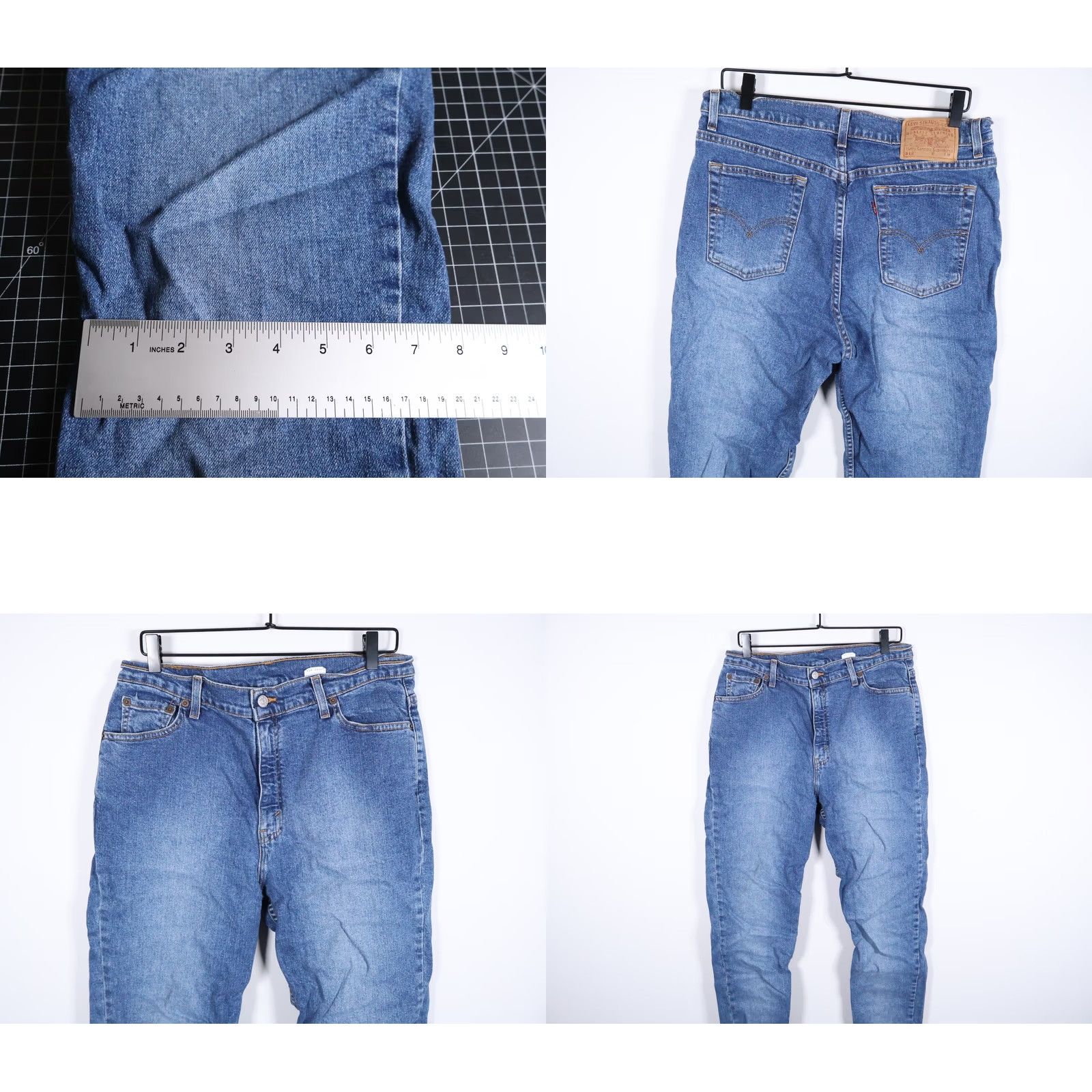 Levi's VINTAGE Levi's 512 Jeans Women's 16 MIS Slim Tapered Leg Denim USA Tag Blue 30.5 Inseam 33/30.5 High Rise Medium Wash 2000s Mens? Size 38" / US 16 / IT 52 - 9 Thumbnail