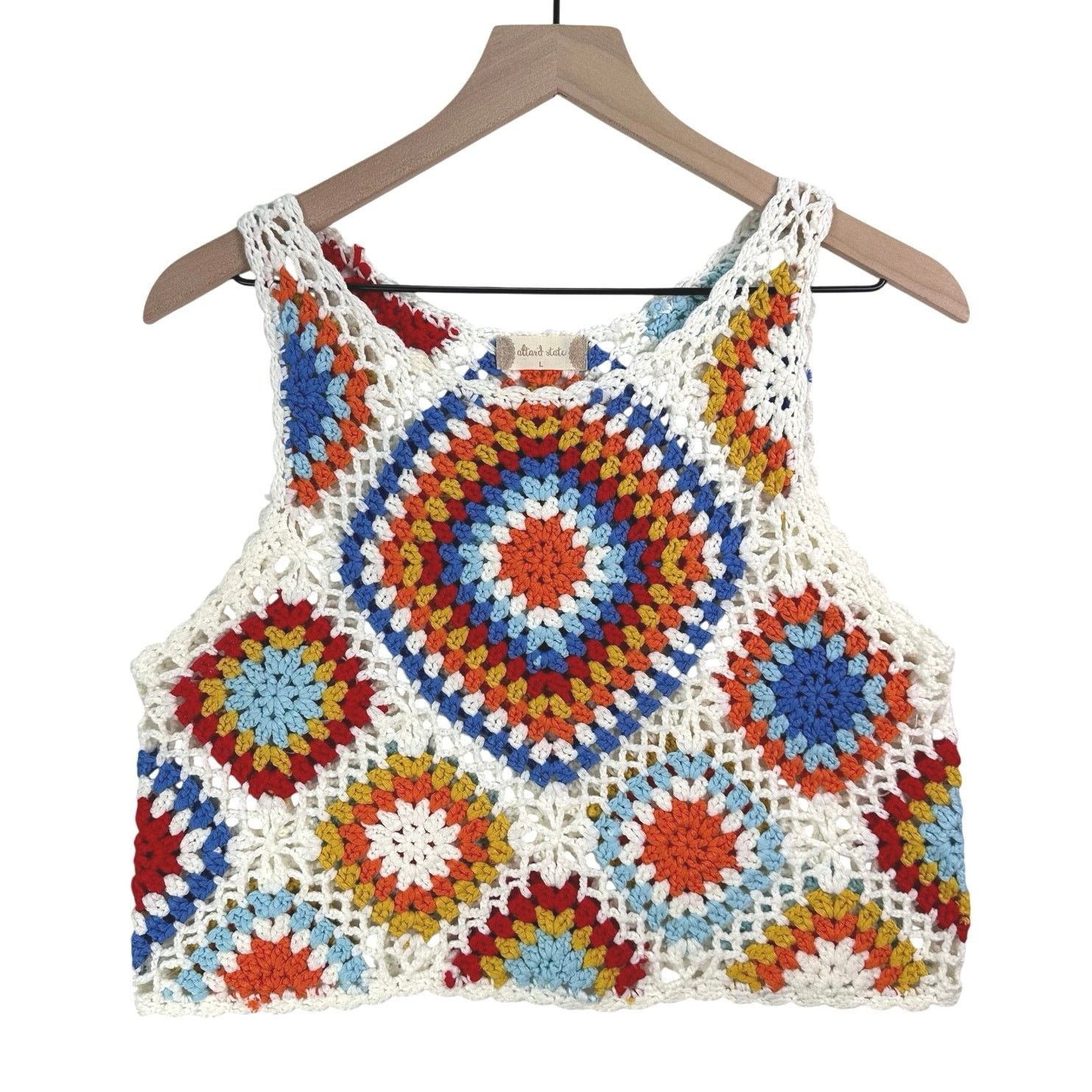 Other ALTAR’D STATE Sinead Granny Crochet Boho Grandma Crop Top Size L / US 10 / IT 46 - 1 Thumbnail