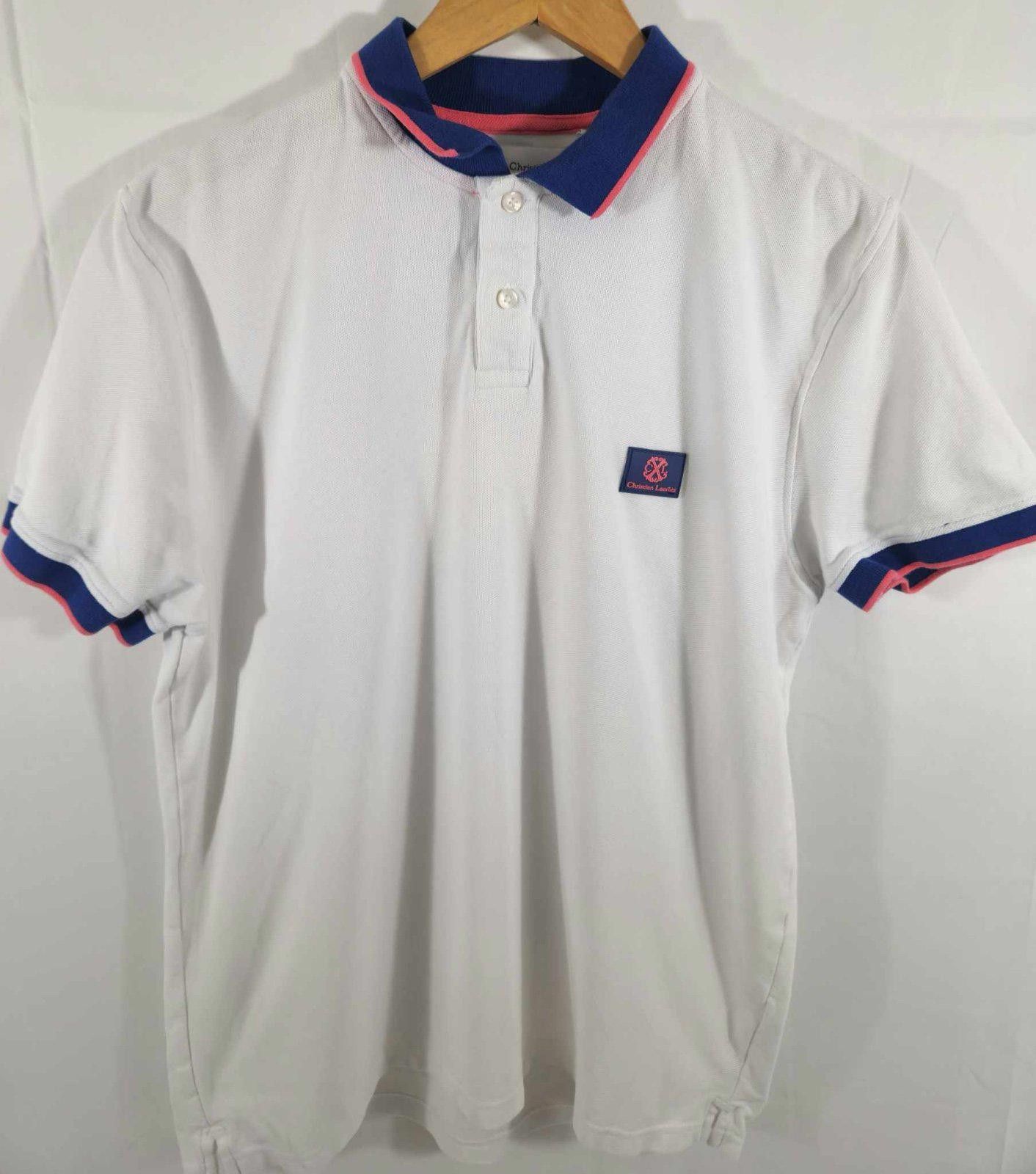 Christian Lacroix Men's Christian Lacroix Polo Shirt - White with Colorful Size US M / EU 48-50 / 2 - 1 Thumbnail