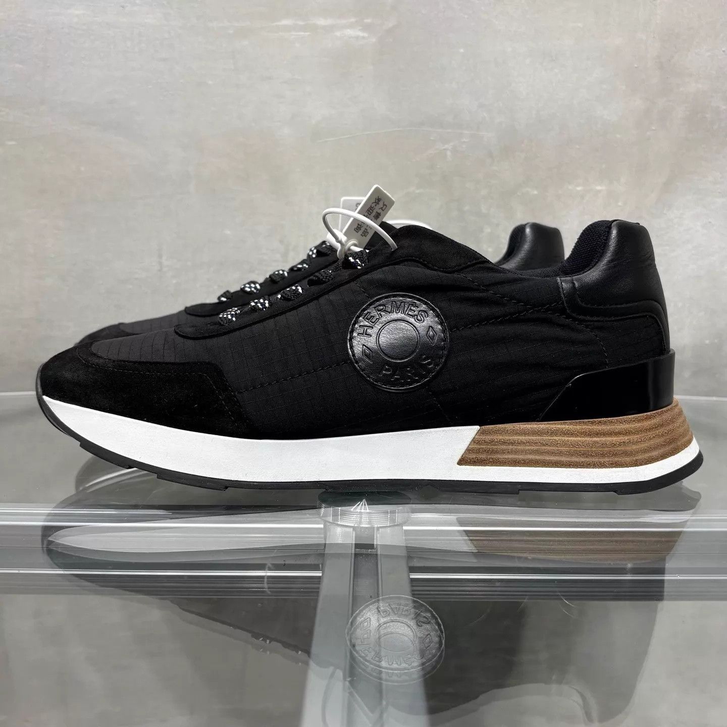 Hermes Hermes Drive Calfskin Sneakers Black Size 41 Size US 8 / EU 41 - 3 Thumbnail
