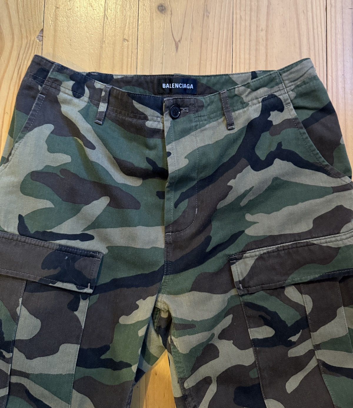 Balenciaga BALENCIAGA camo cotton gabardine army cargo pants Size US 30 / EU 46 - 3 Thumbnail