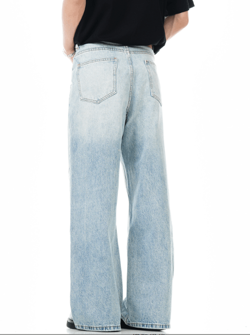 Japanese Brand × Jean American high street straight patchwork flared jeans Size US 32 / EU 48 - 4 Thumbnail