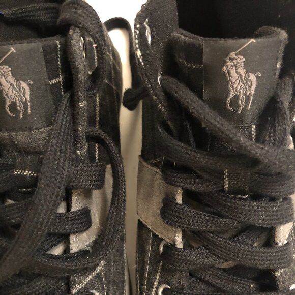 Polo Ralph Lauren POLO RALPH LAUREN MEN'S BLACK HIGH TOP SNEAKERS SIZE: 9.5D Size US 9.5 / EU 42-43 - 3 Thumbnail