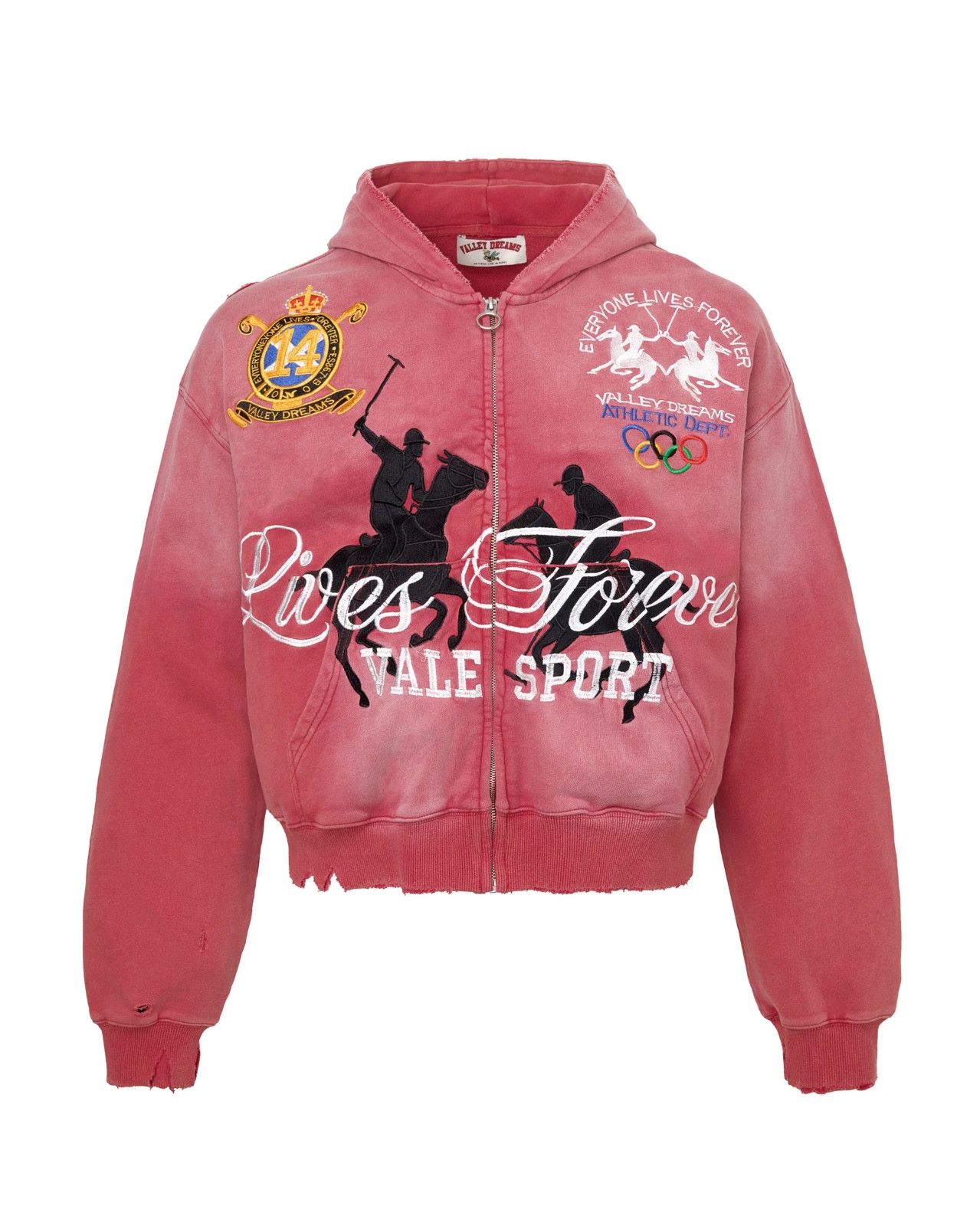Vale Vale Forever 'Rockefeller' Red Zip Up Hoodie Size US M / EU 48-50 / 2 - 1 Preview