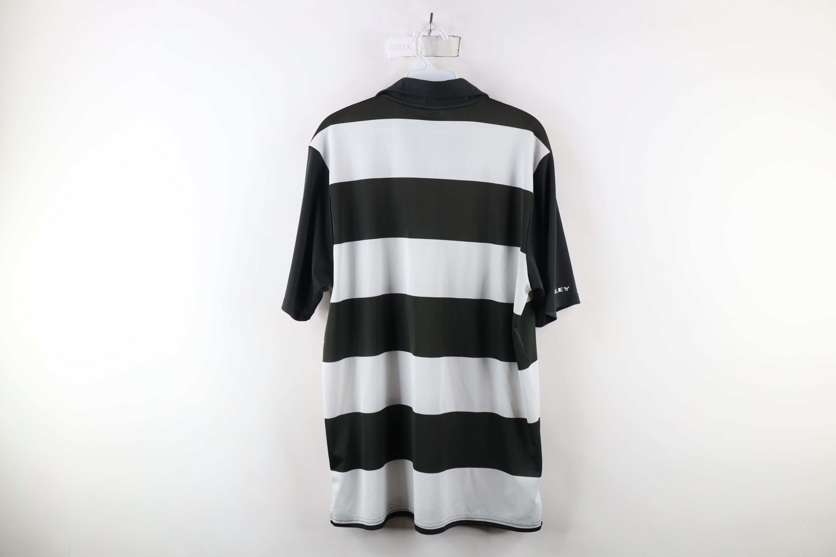 Oakley Vintage Oakley Spell O Logo Striped Collared Golf Polo Shirt Size US L / EU 52-54 / 3 - 10 Thumbnail