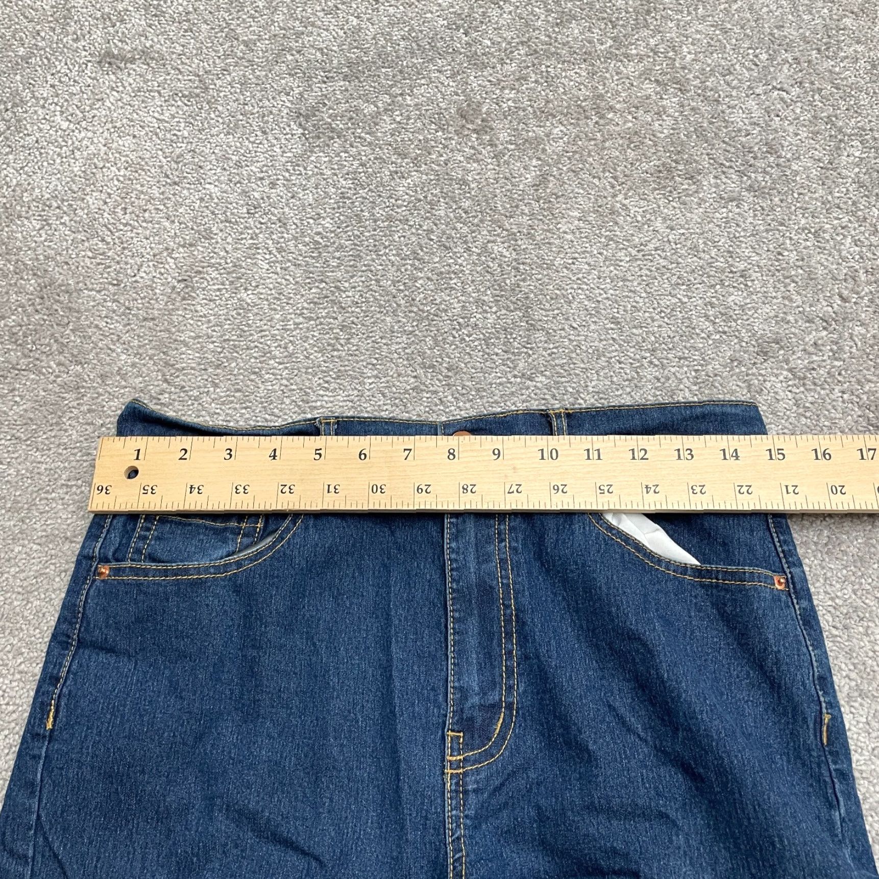 Forever 21 FOREVER 21 Jeans Denim Blue Dark Wash High Rise Tapered Leg 29 30x28 Womens Size 29" - 7 Thumbnail
