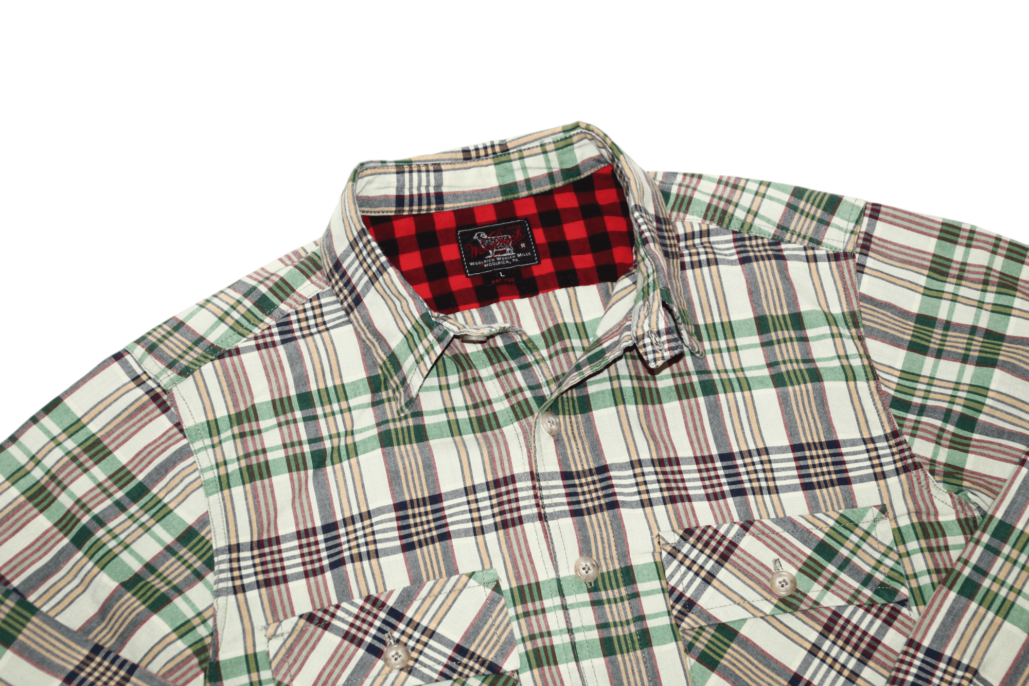 Woolrich Woolen Mills Vtg Woolrich Madras Cotton Woven Lightweight Jacket Size US L / EU 52-54 / 3 - 2 Thumbnail