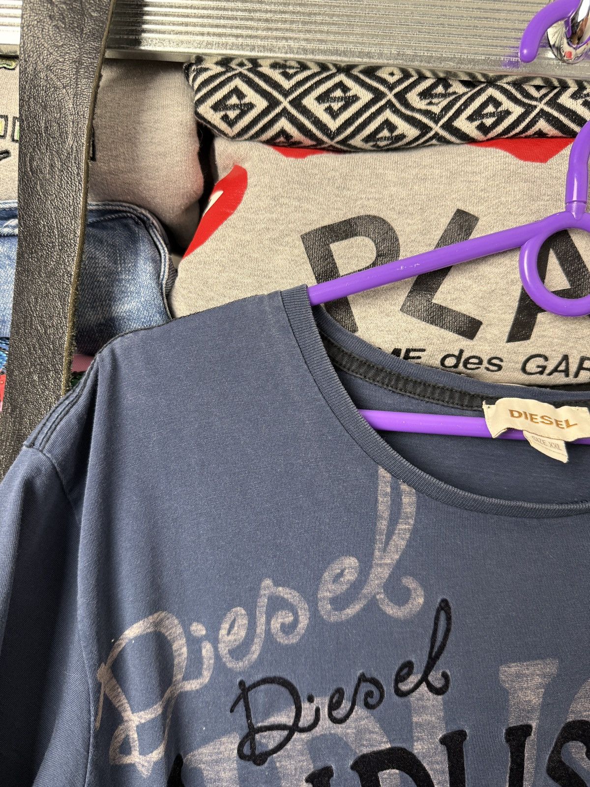 Diesel Vintage Diesel Big Over Logo Crazy Y2K Hype Tee Size US XXL / EU 58 / 5 - 10 Thumbnail