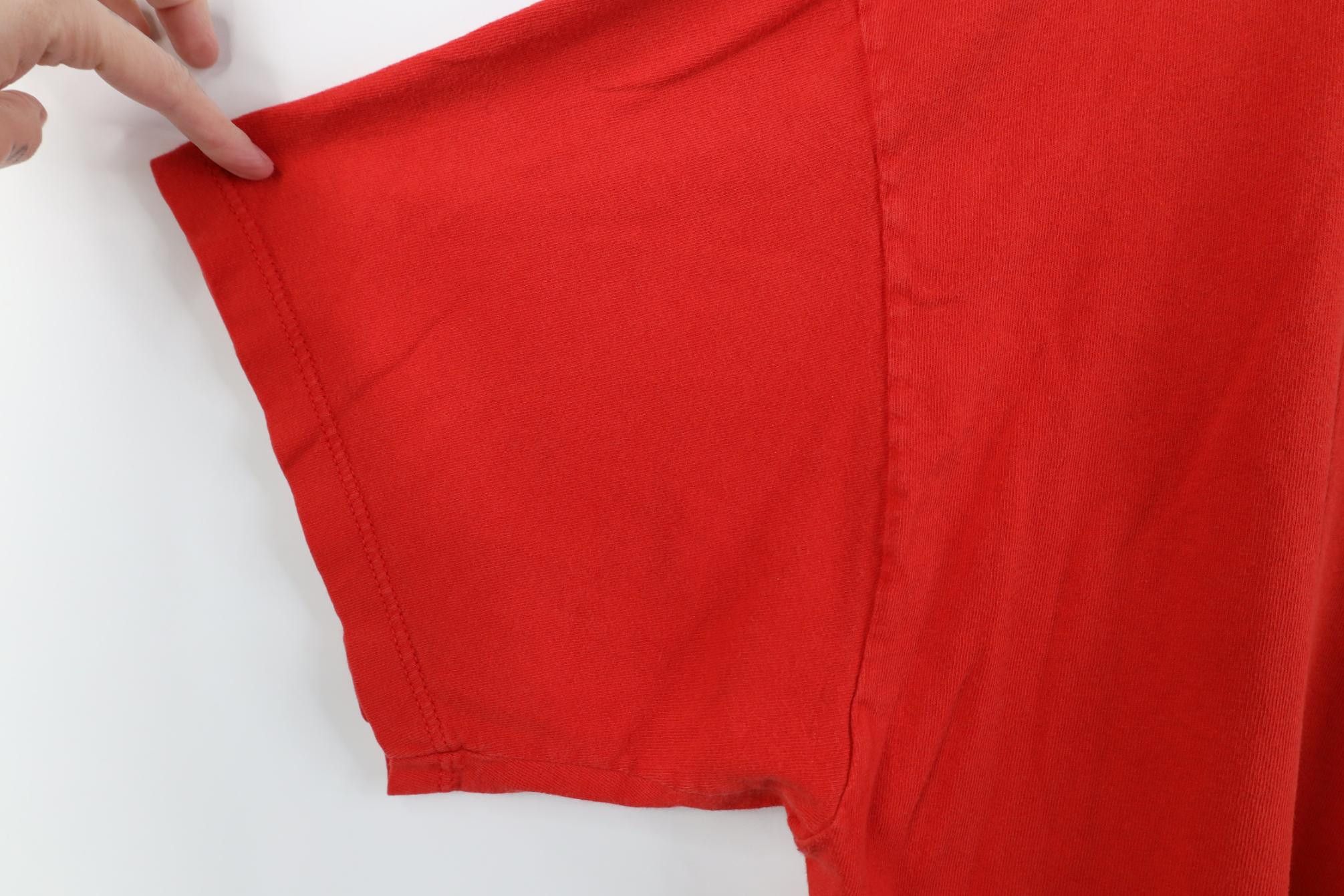 Nike Vintage 90s Nike Spell Short Sleeve T-Shirt Red Cotton USA Size US XL / EU 56 / 4 - 9 Thumbnail
