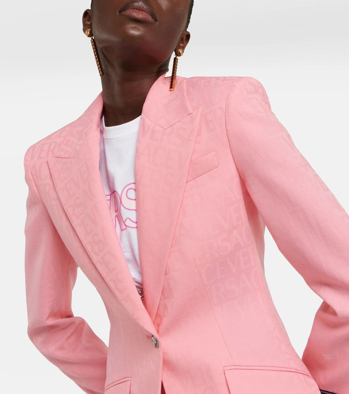 Versace o1y0226 Blazer in Pink Size S / US 4 / IT 40 - 2 Thumbnail