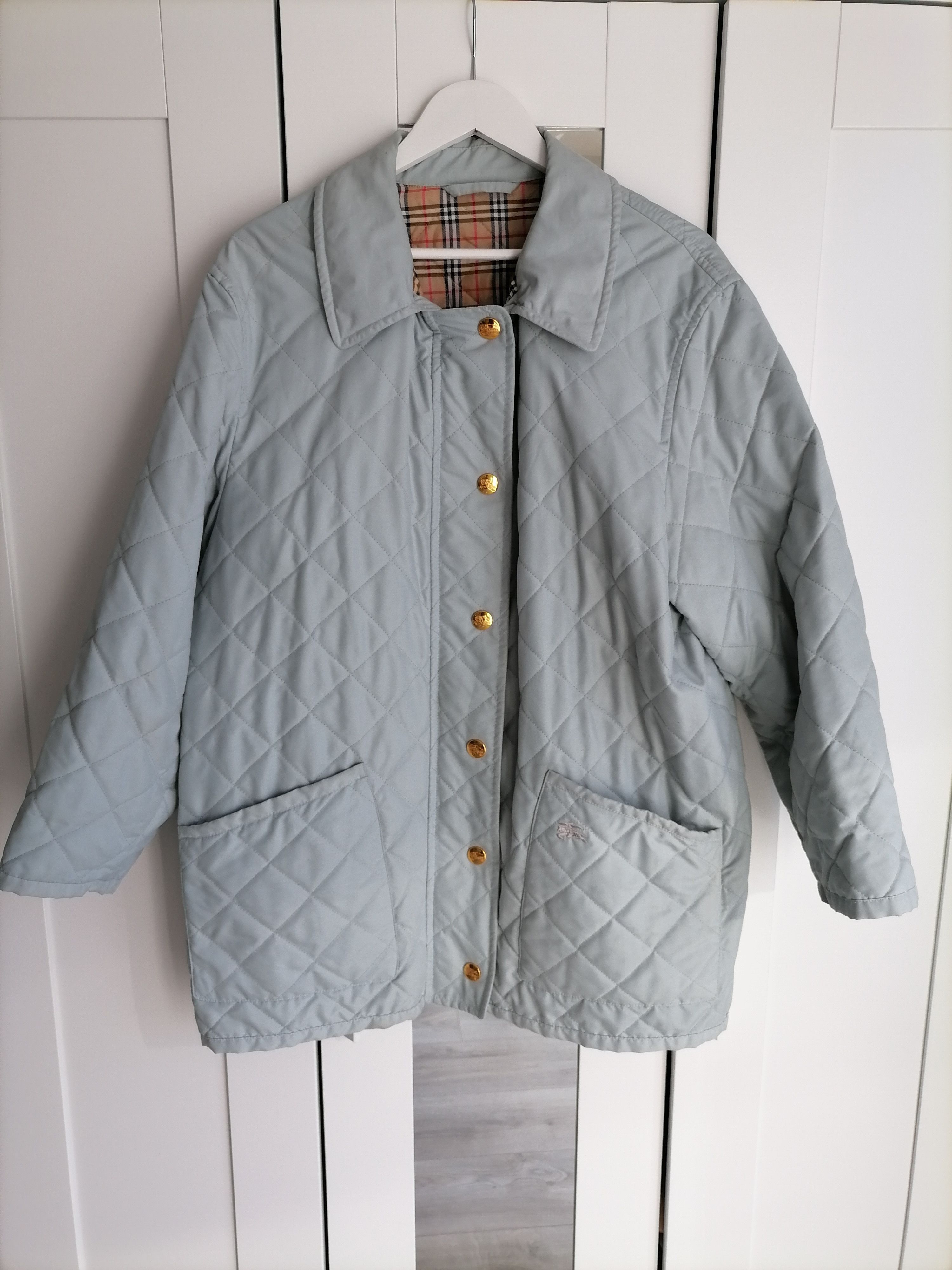 image of Vintage Coat Burberrys in Blue, Women's (Size XL)