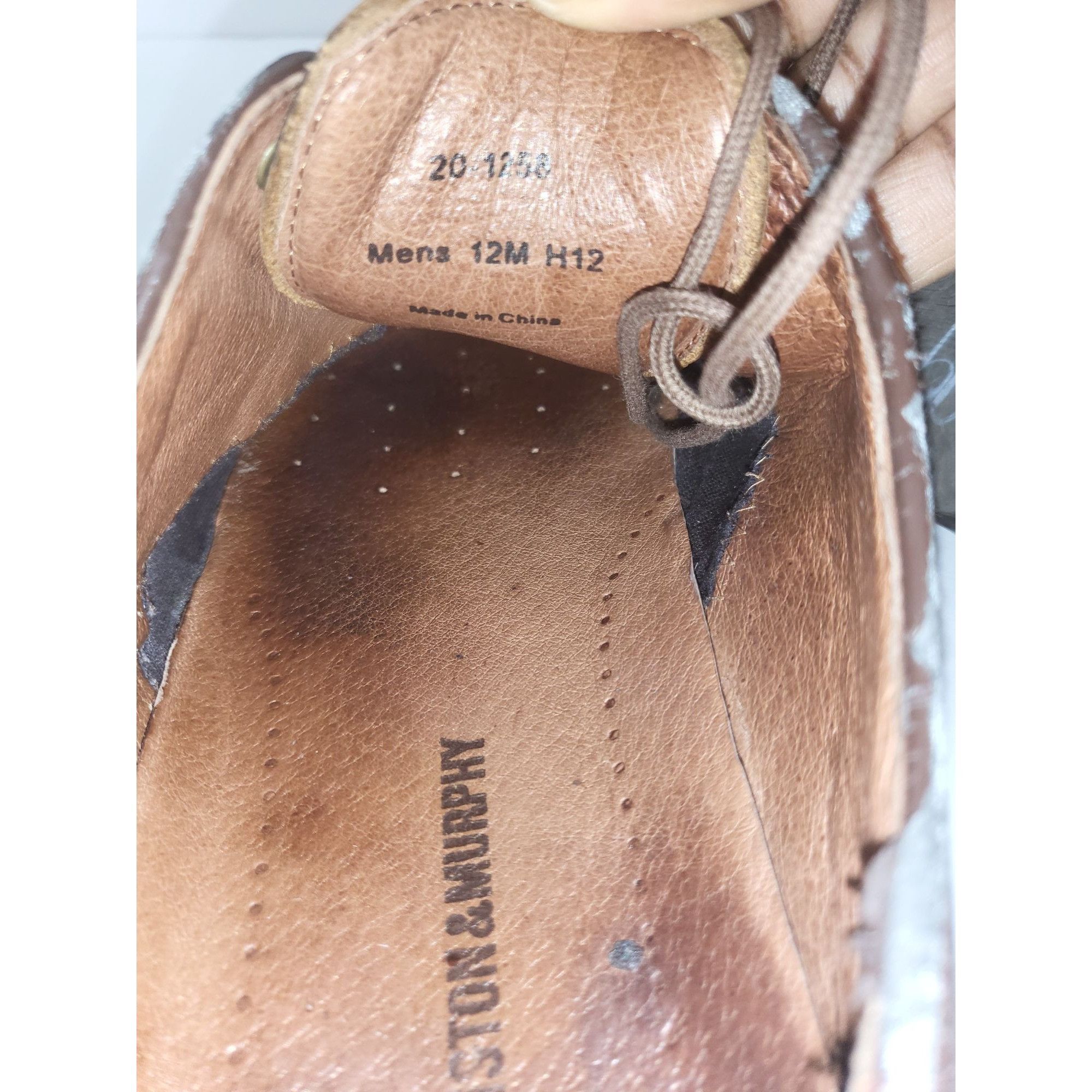 Johnston & Murphy Johnston And Murphy Oxford Shoes Men Sz 12 Brown Leather Lac Size US 12 / EU 45 - 8 Thumbnail